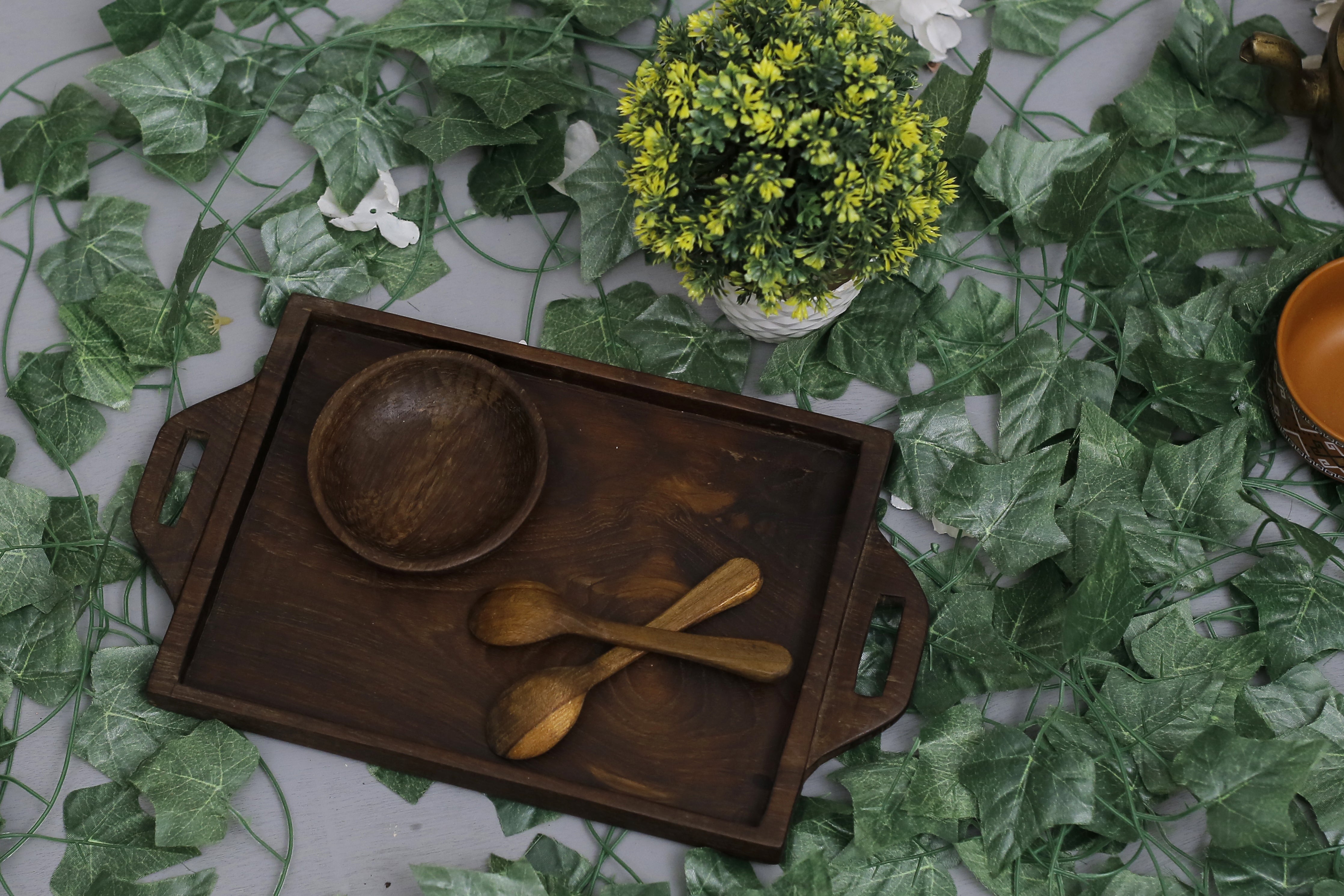 Classic Wooden Rectangle Tray Platter