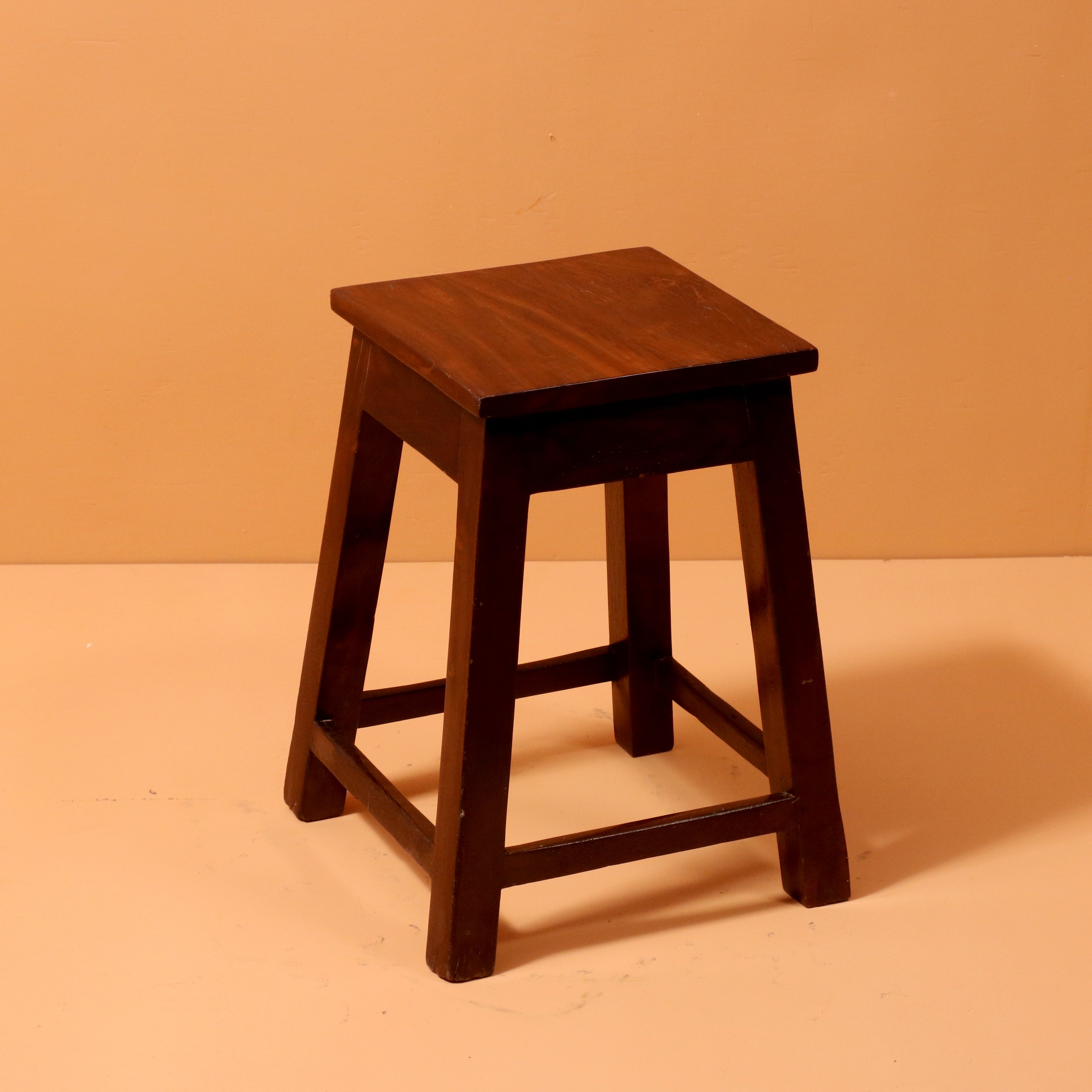 Classic Solid Wood Stool 12 x 12 x 18 Inch Stool