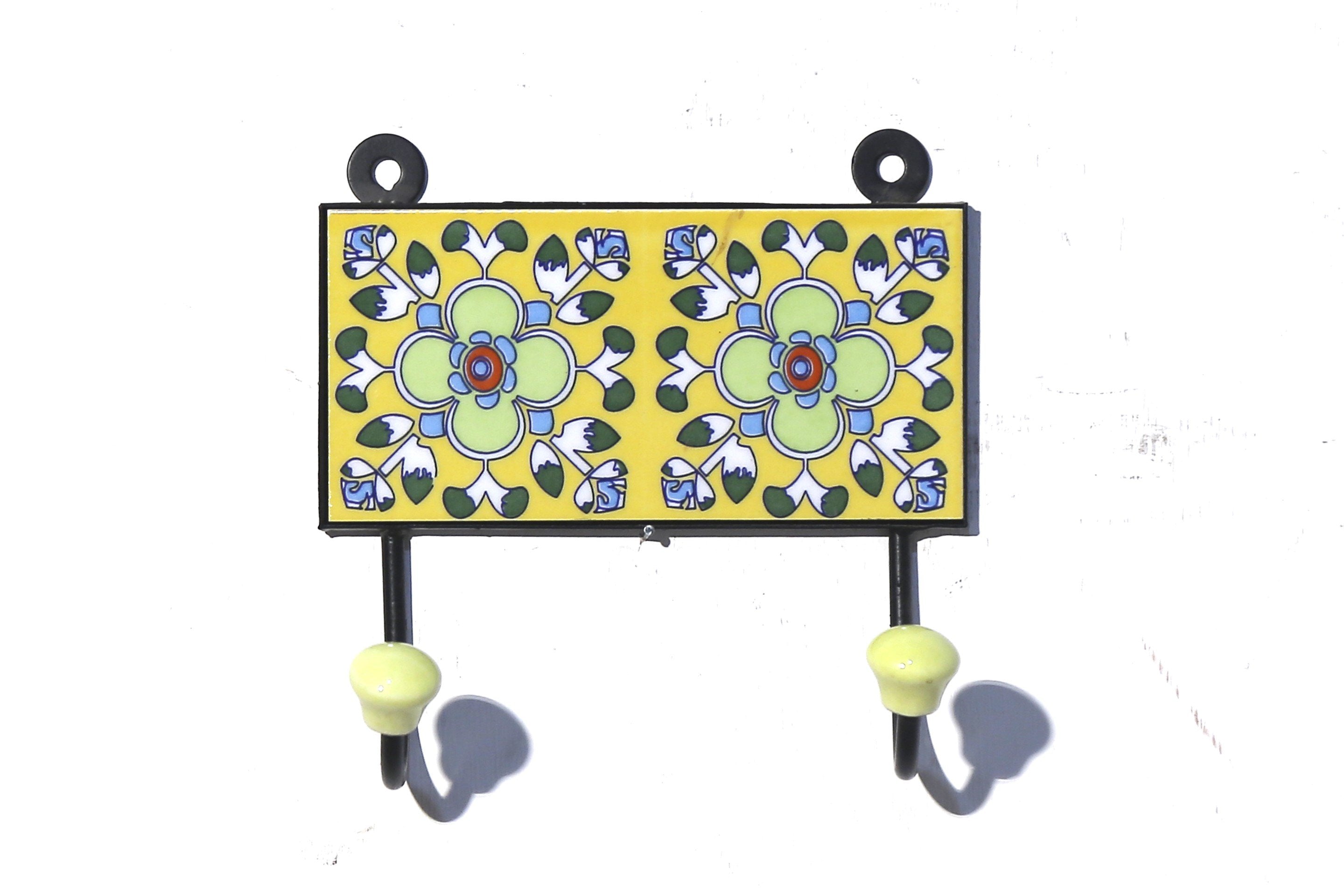 3 by 6 Tile Hook with Metallic Frame Pattern-3 Hook