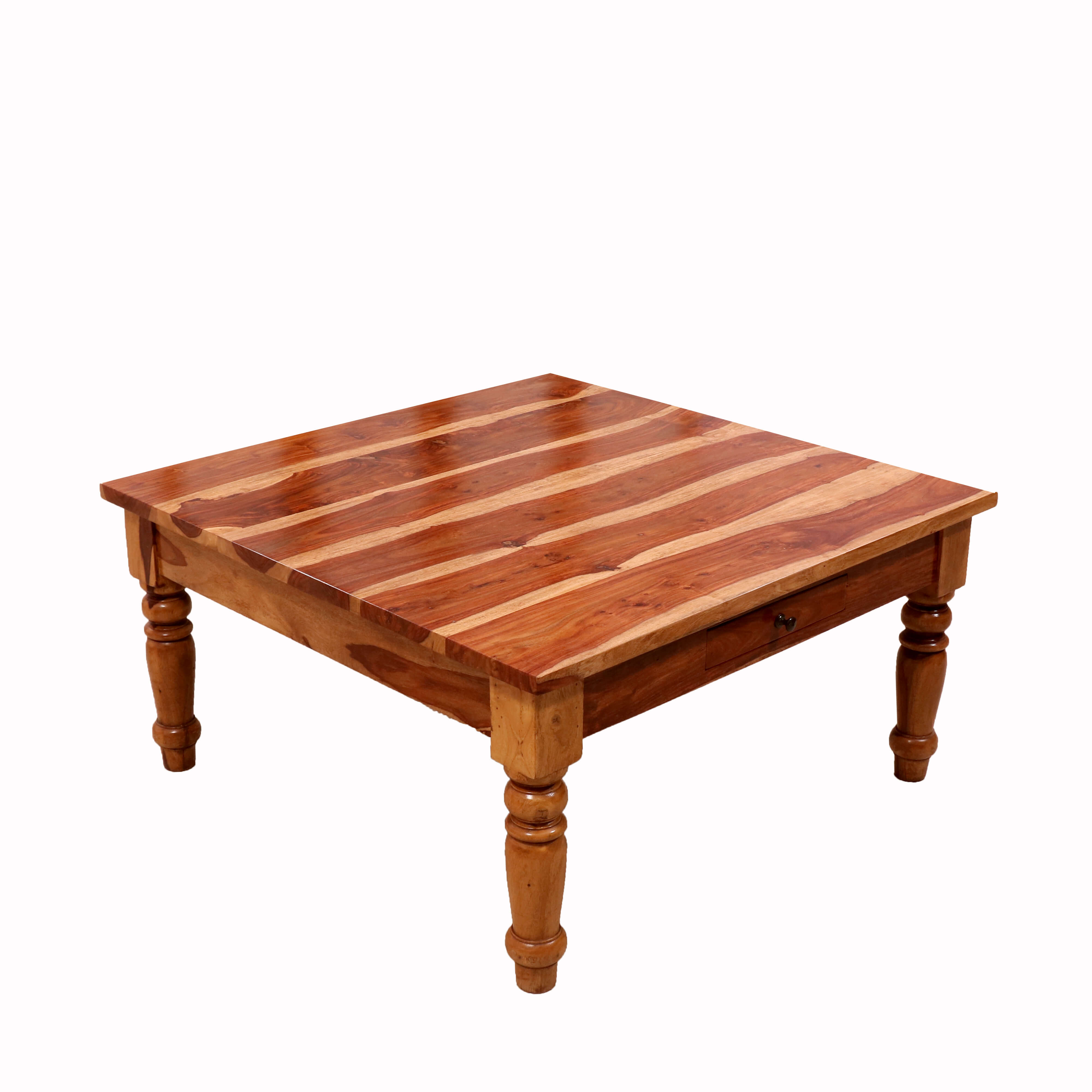 Honey polish Natural Striped Folding Coffee Table Default Title Coffee Table