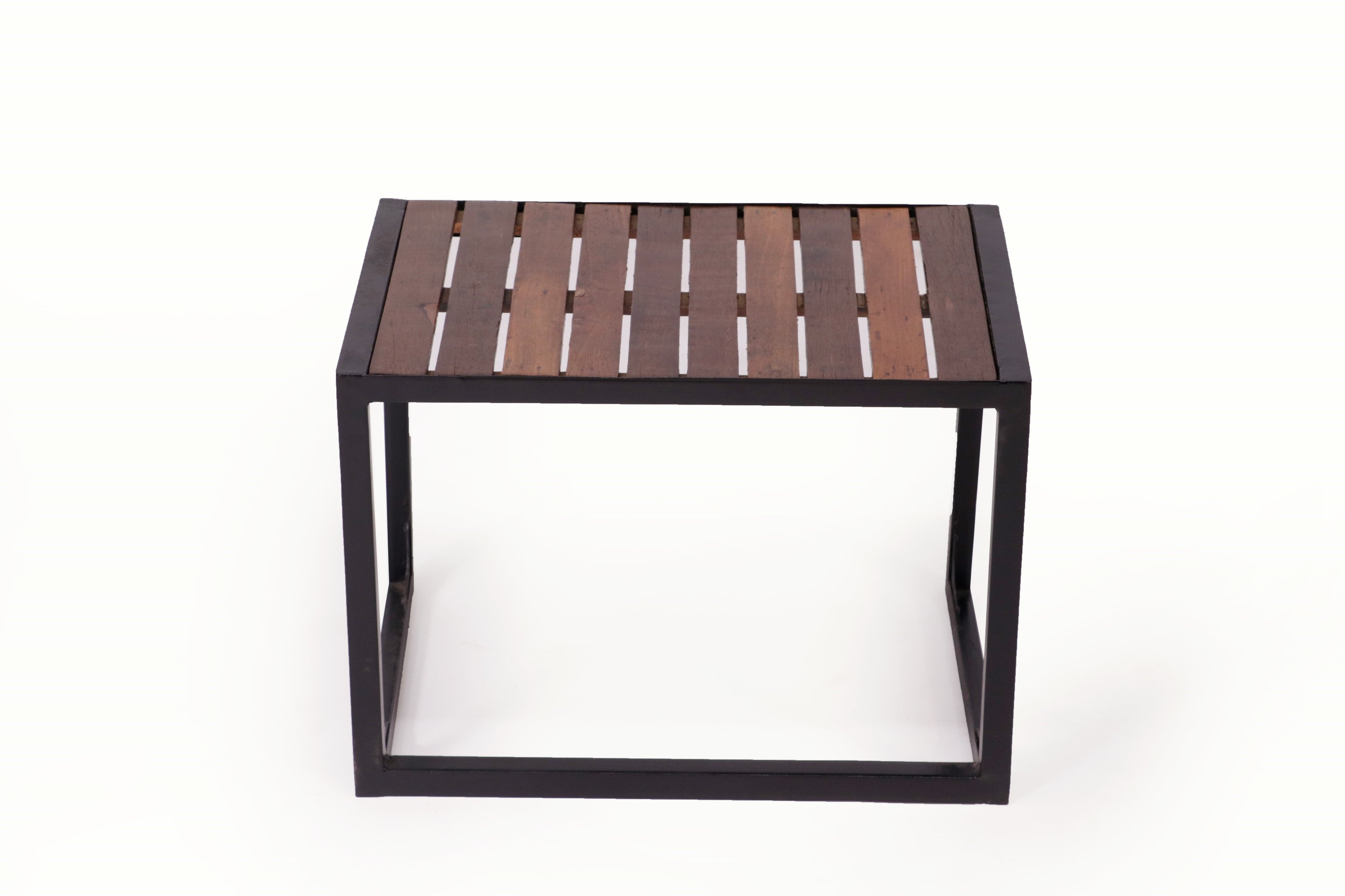 Wooden Metallic Frame Table Stand Stool