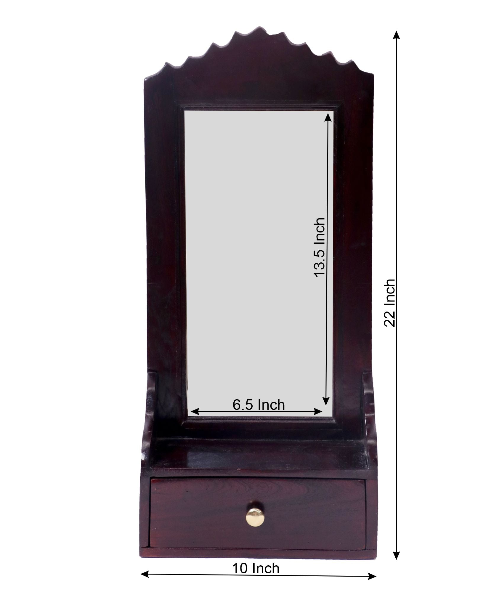 Solid wood single drawer wall hanging mirror Mirror
