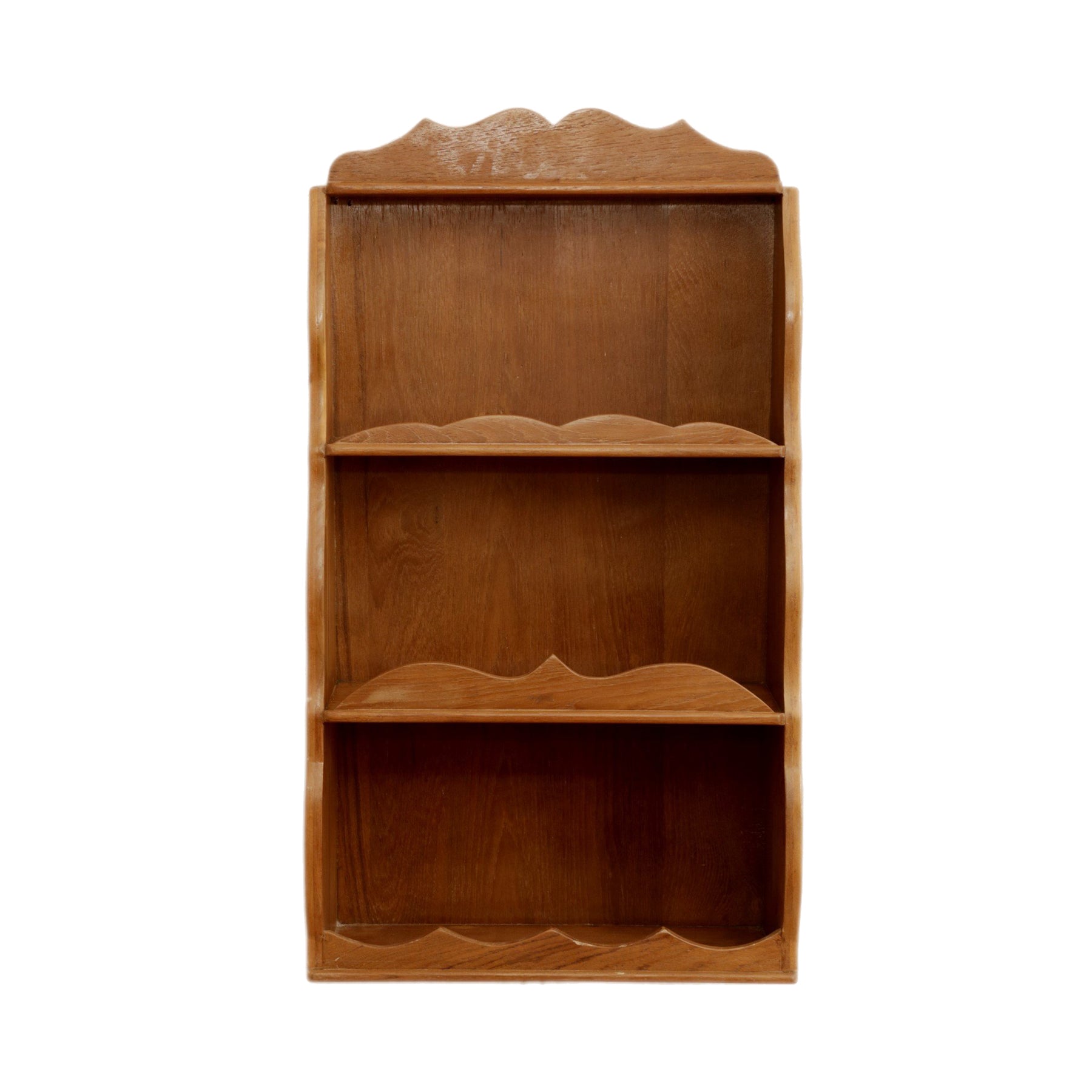 Wall Mounted Carved Shelf (Natural Tone) Book Rack