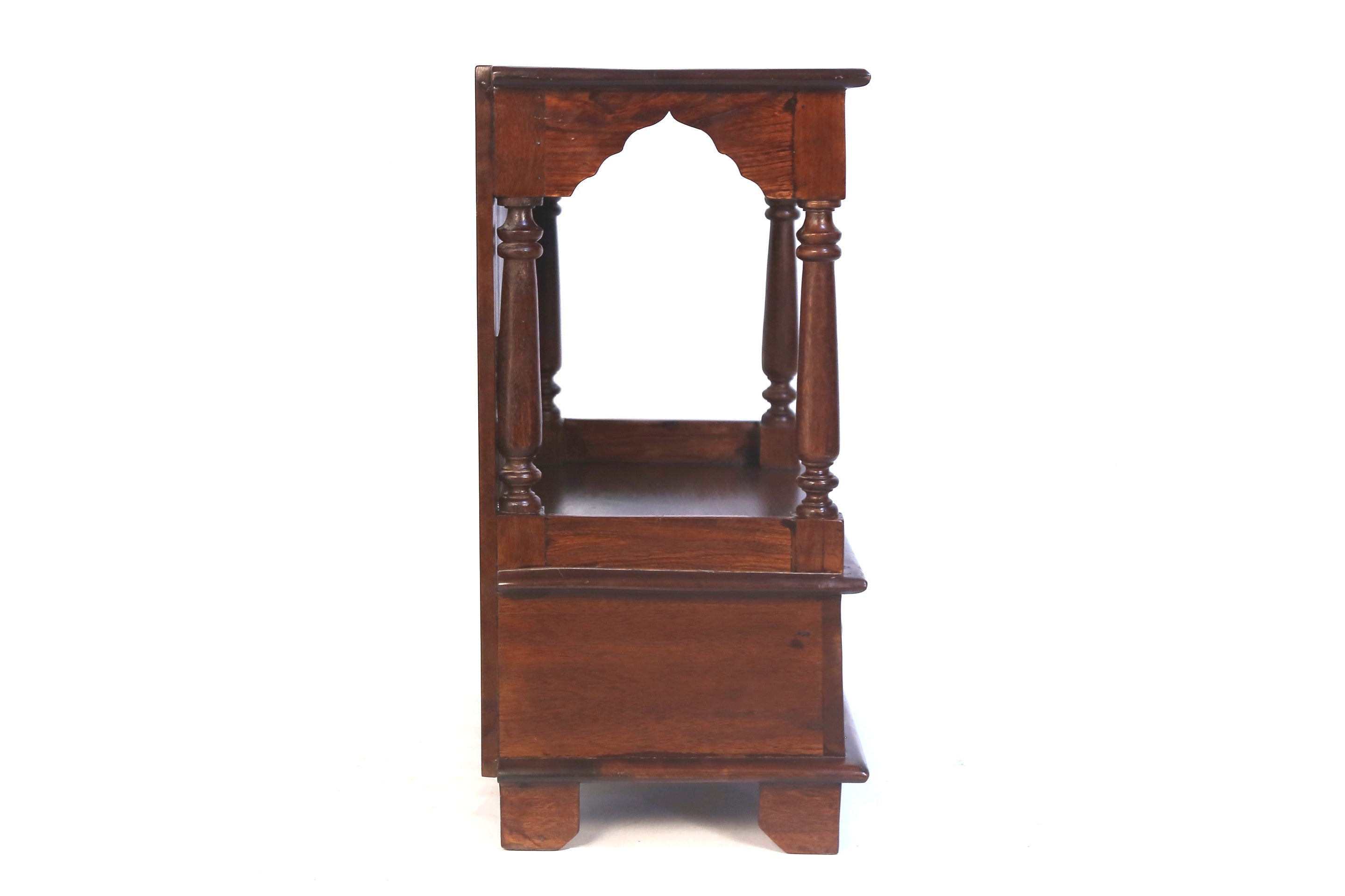 Solid Carved Wooden Temple Natural Brown Temple