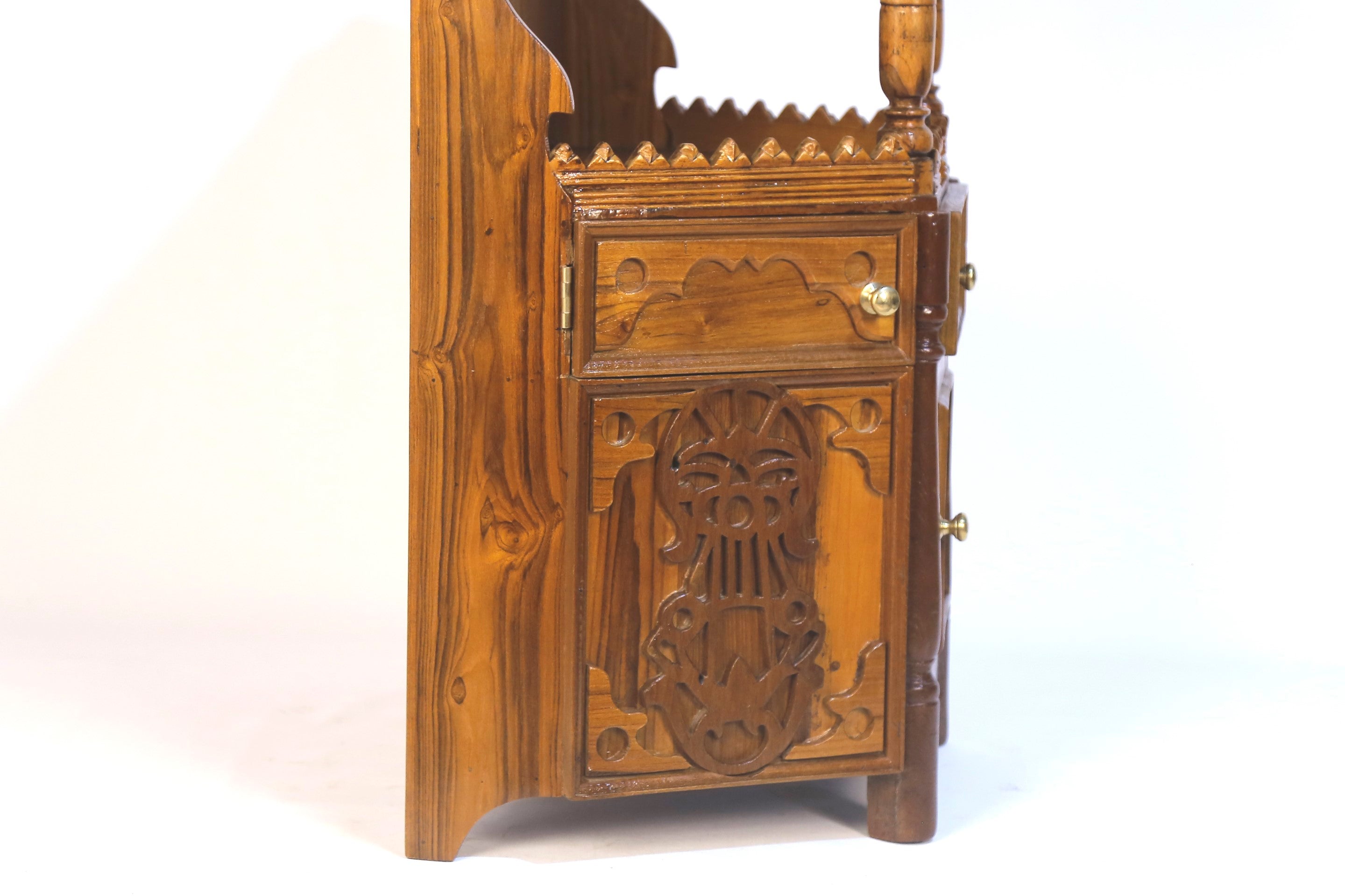 Intricately Carved Temple-style Cabinet Temple