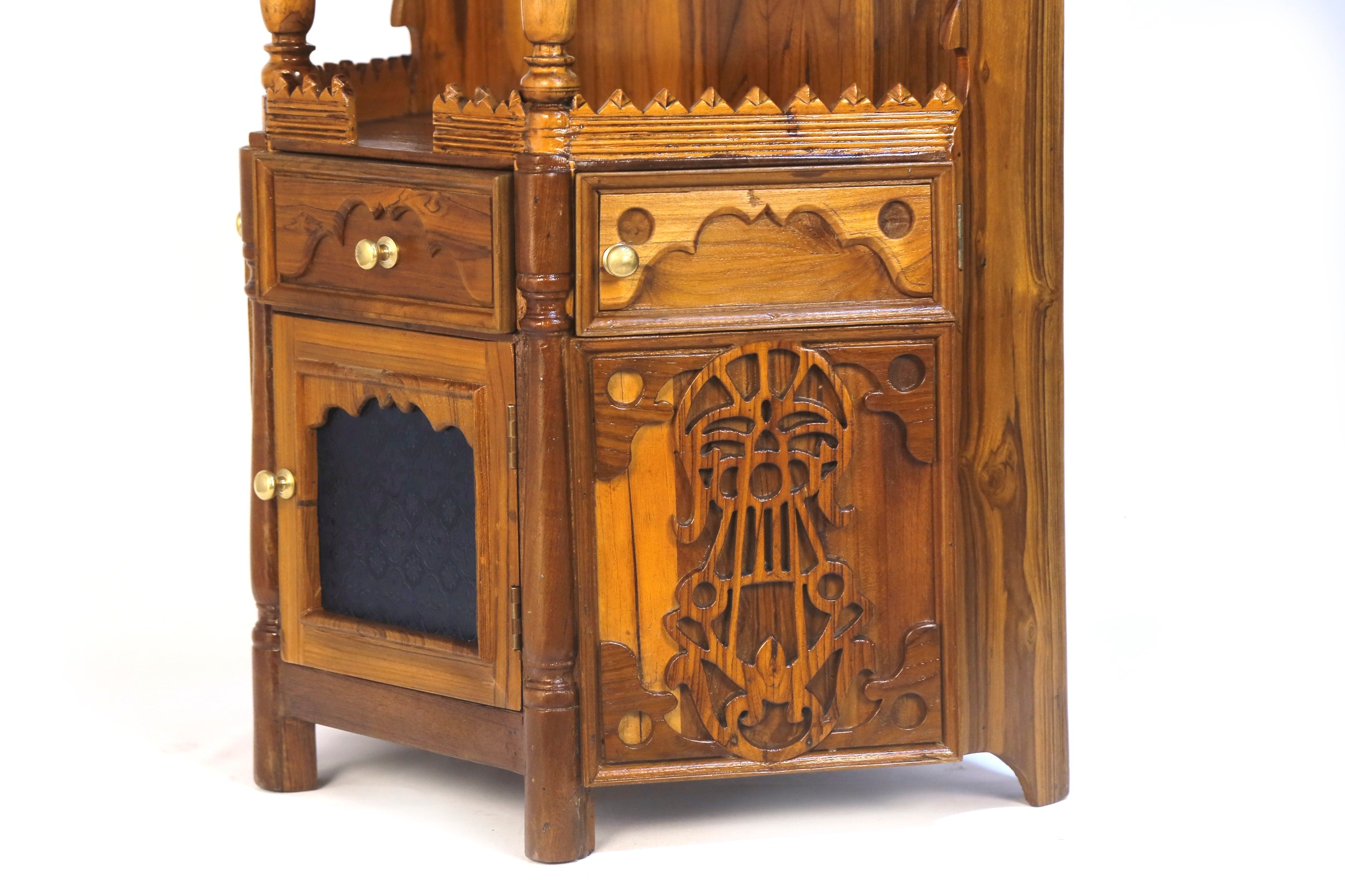 Intricately Carved Temple-style Cabinet Temple