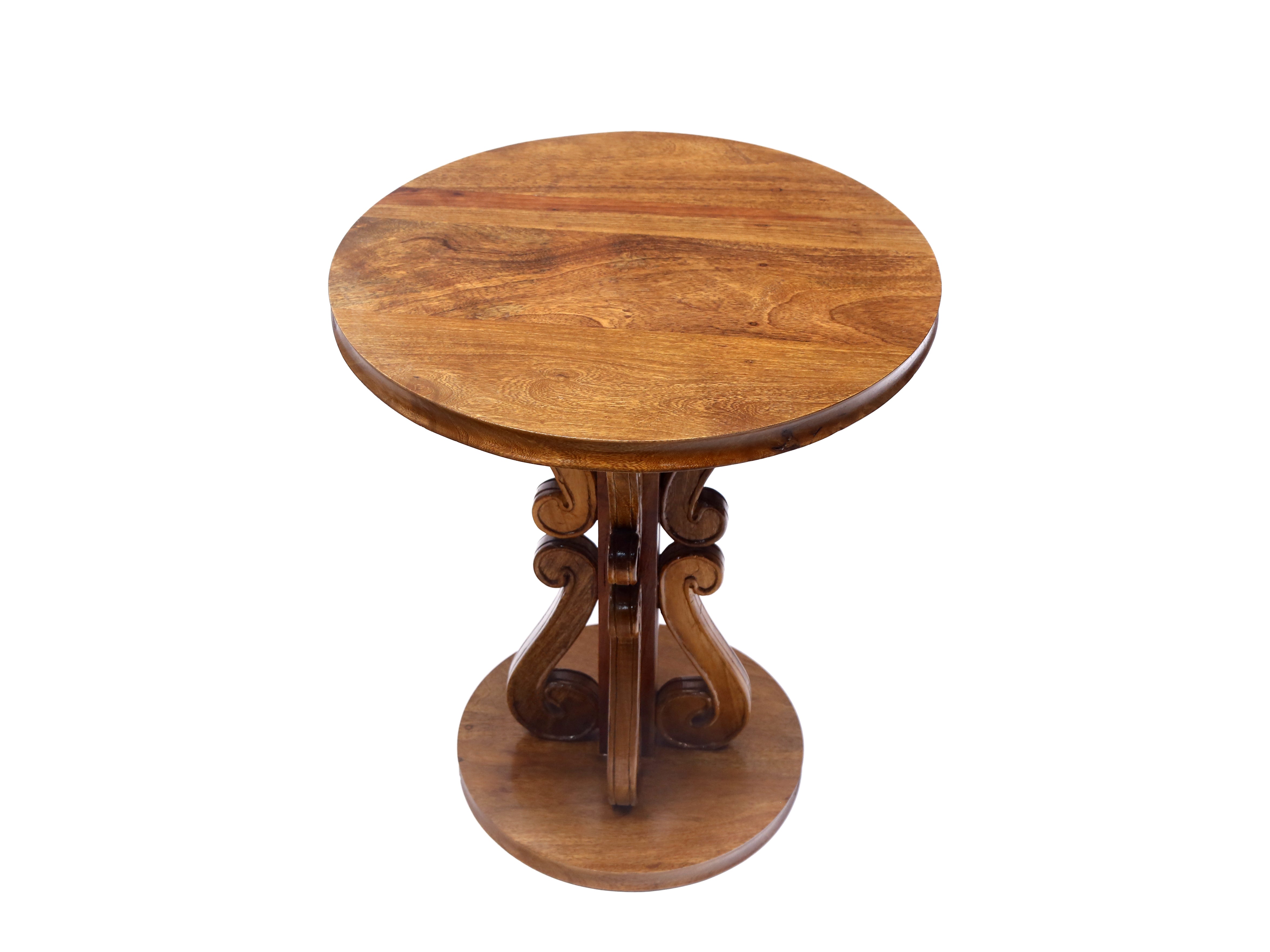 Wooden Curved Round End Table End Table