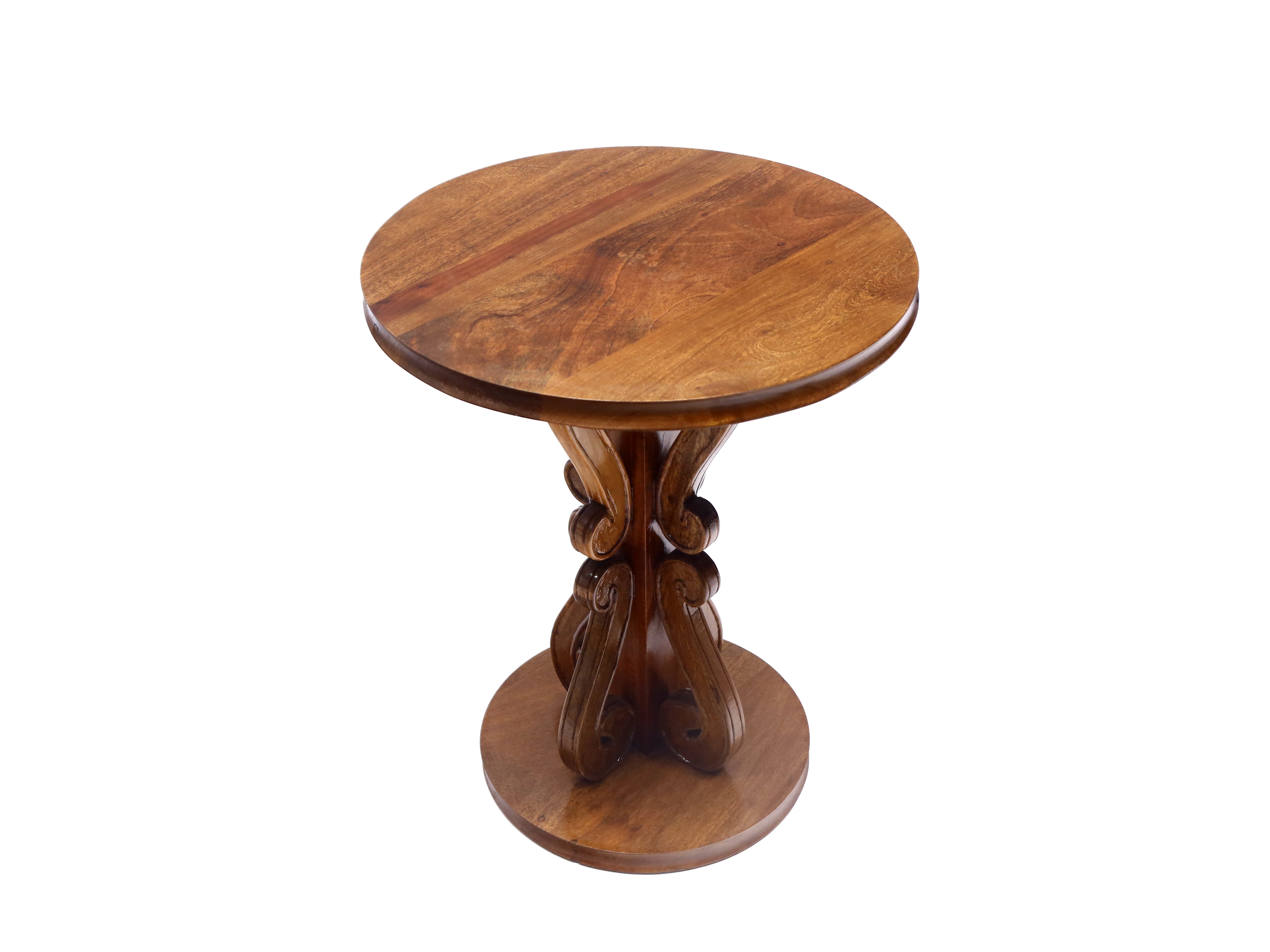 Wooden Curved Round End Table End Table