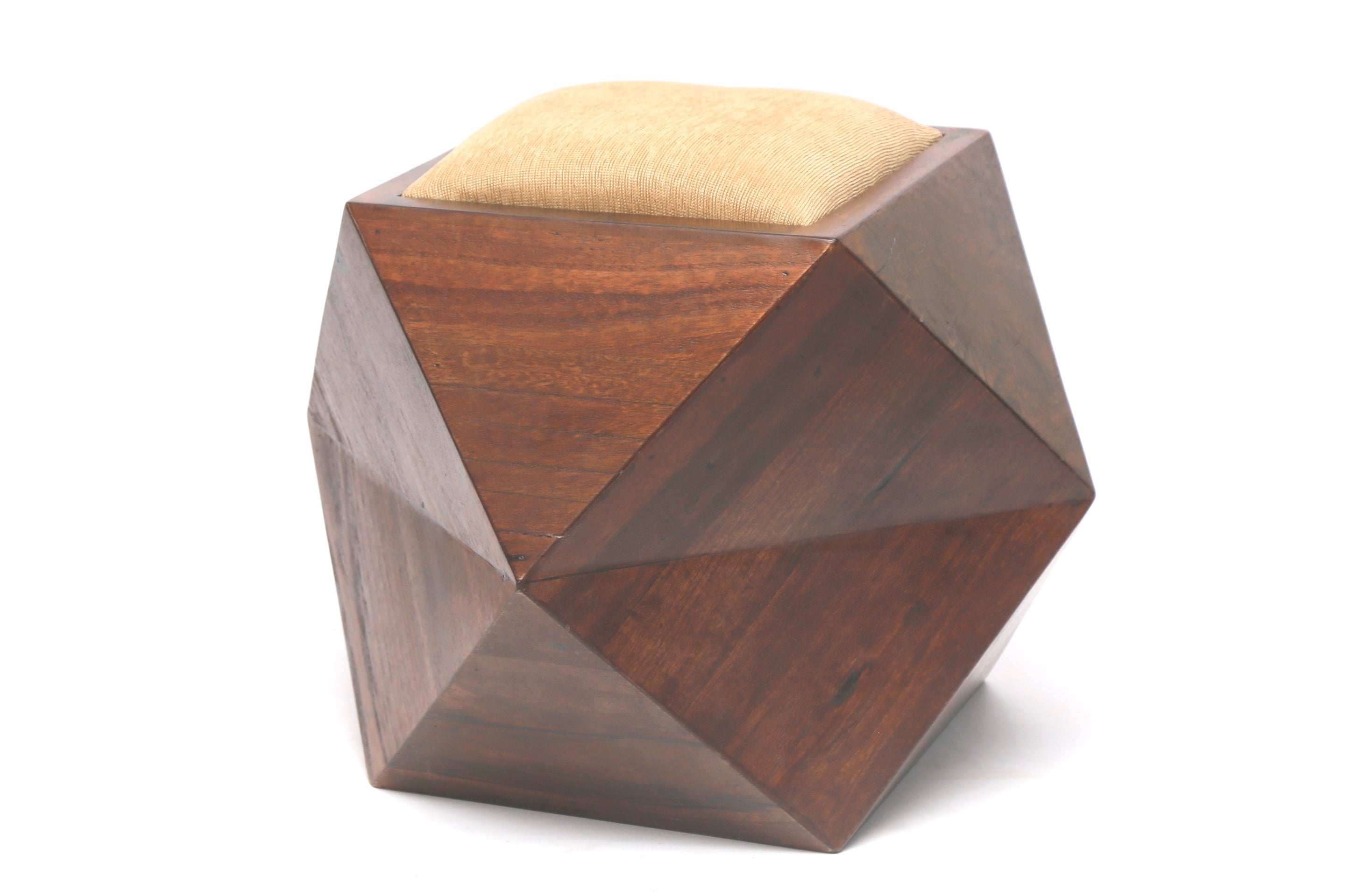Abstract Cube Wooden Stool Stool