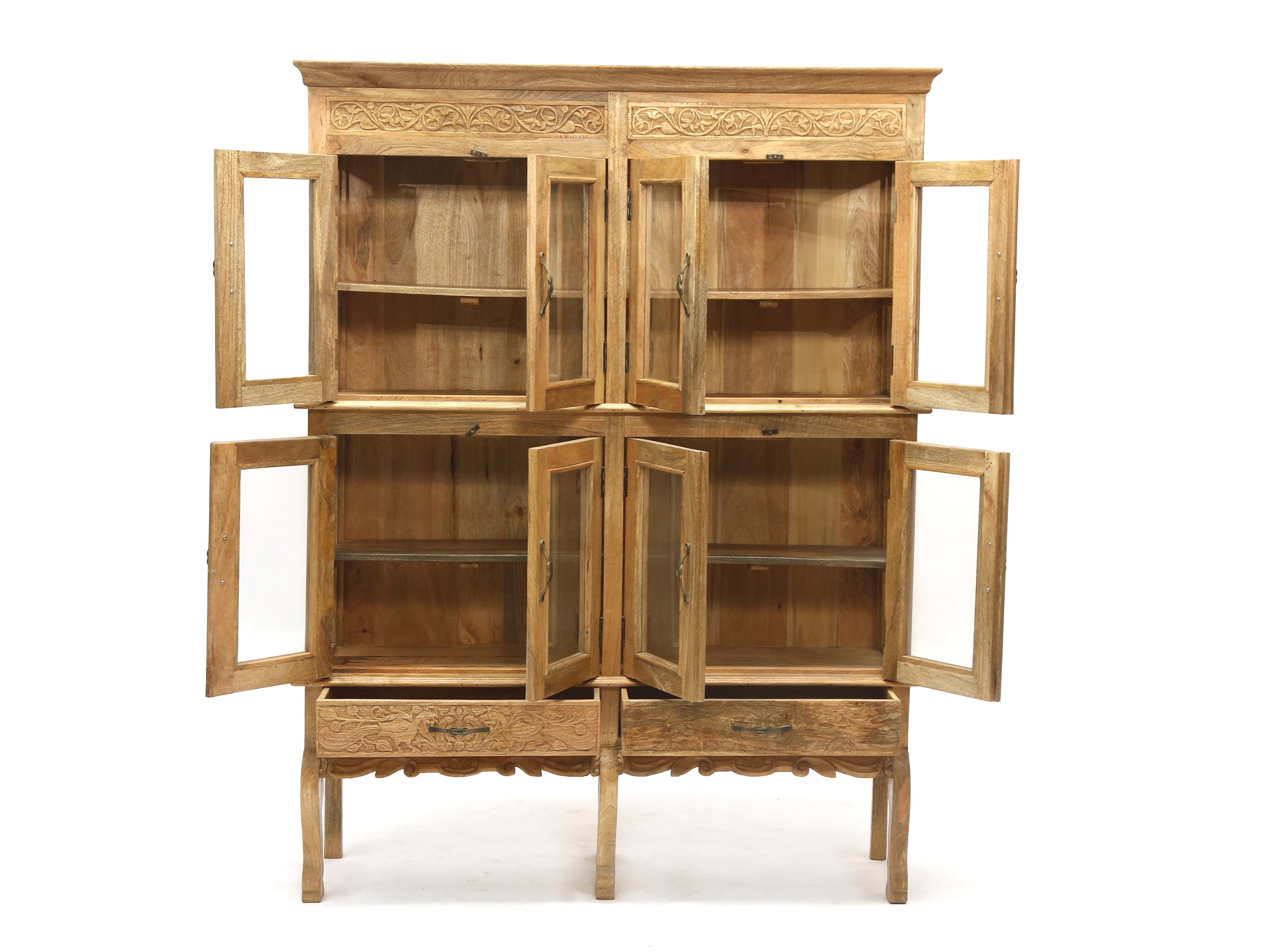 Intricate Wide Designed 2 Part Cabinet Cupboard