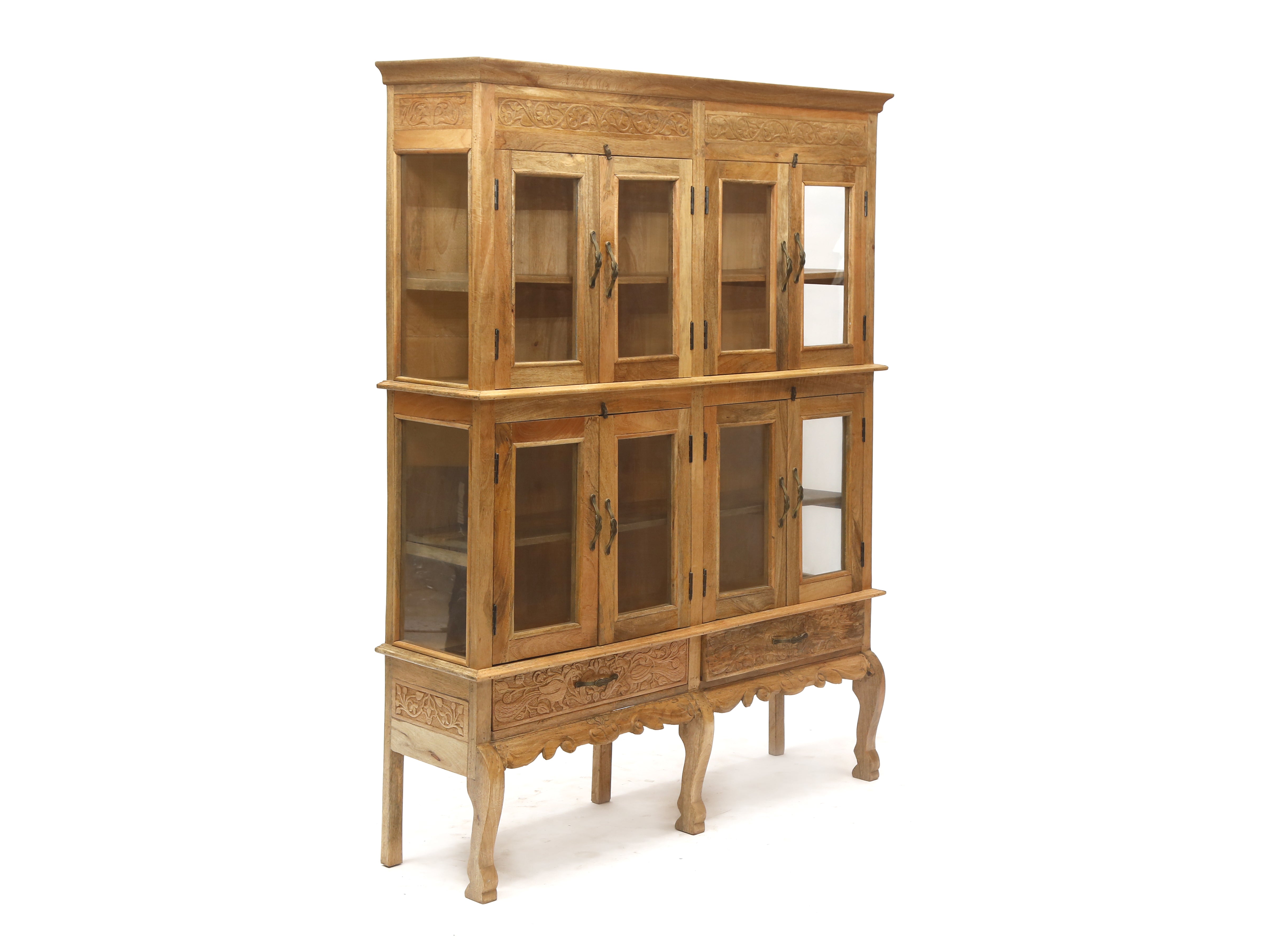Intricate Wide Designed 2 Part Cabinet Cupboard