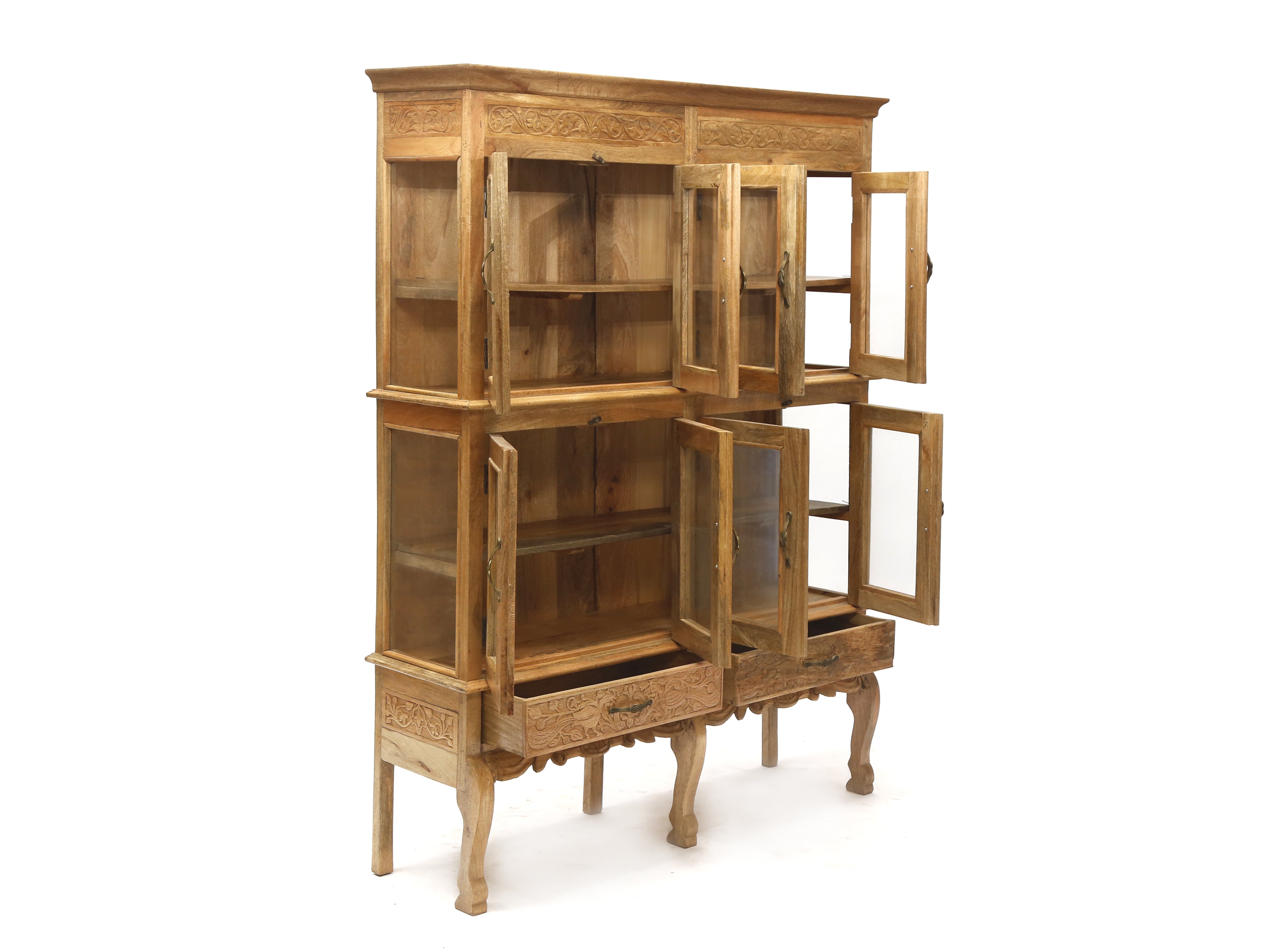 Intricate Wide Designed 2 Part Cabinet Cupboard