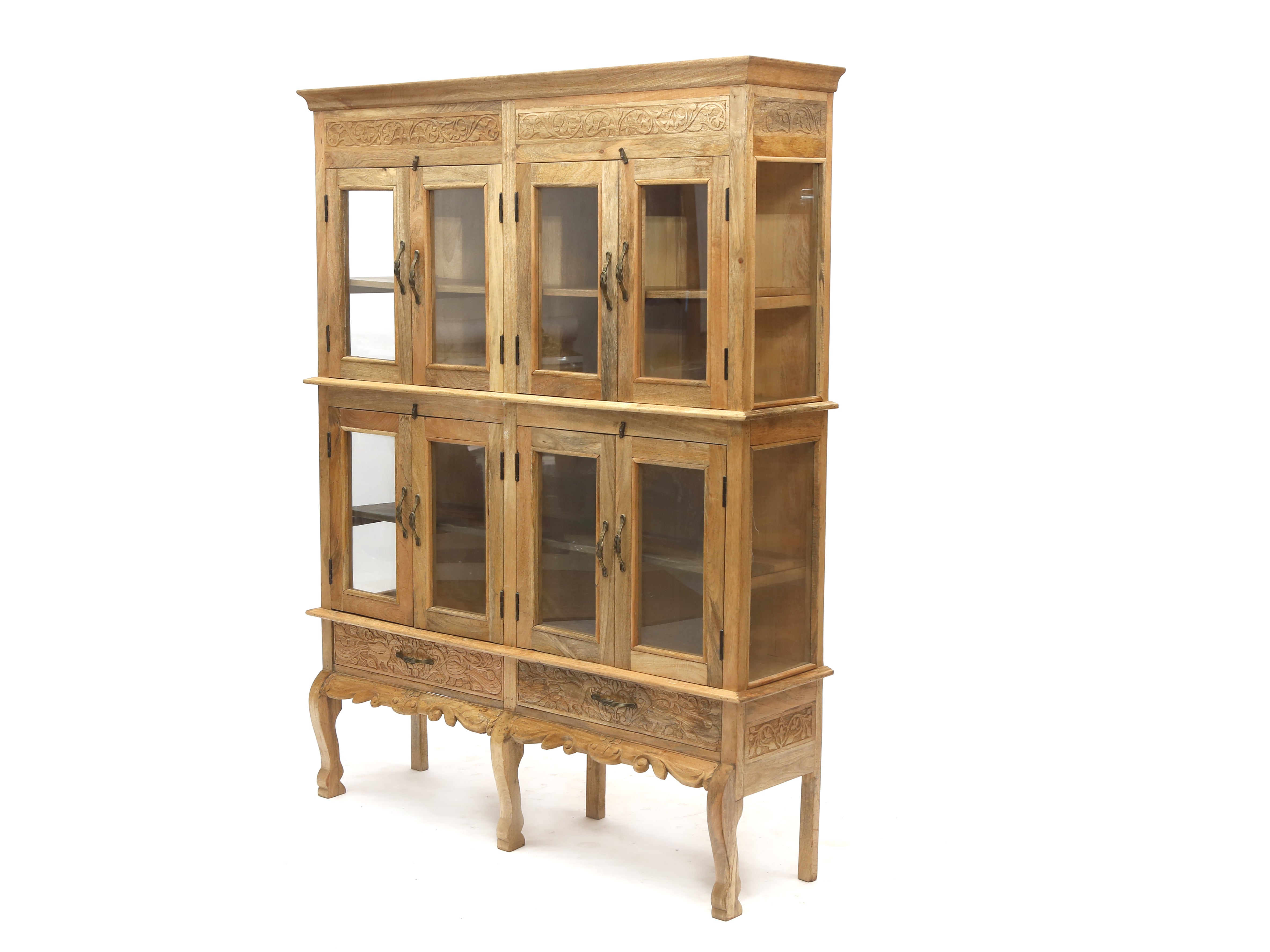 Intricate Wide Designed 2 Part Cabinet Cupboard