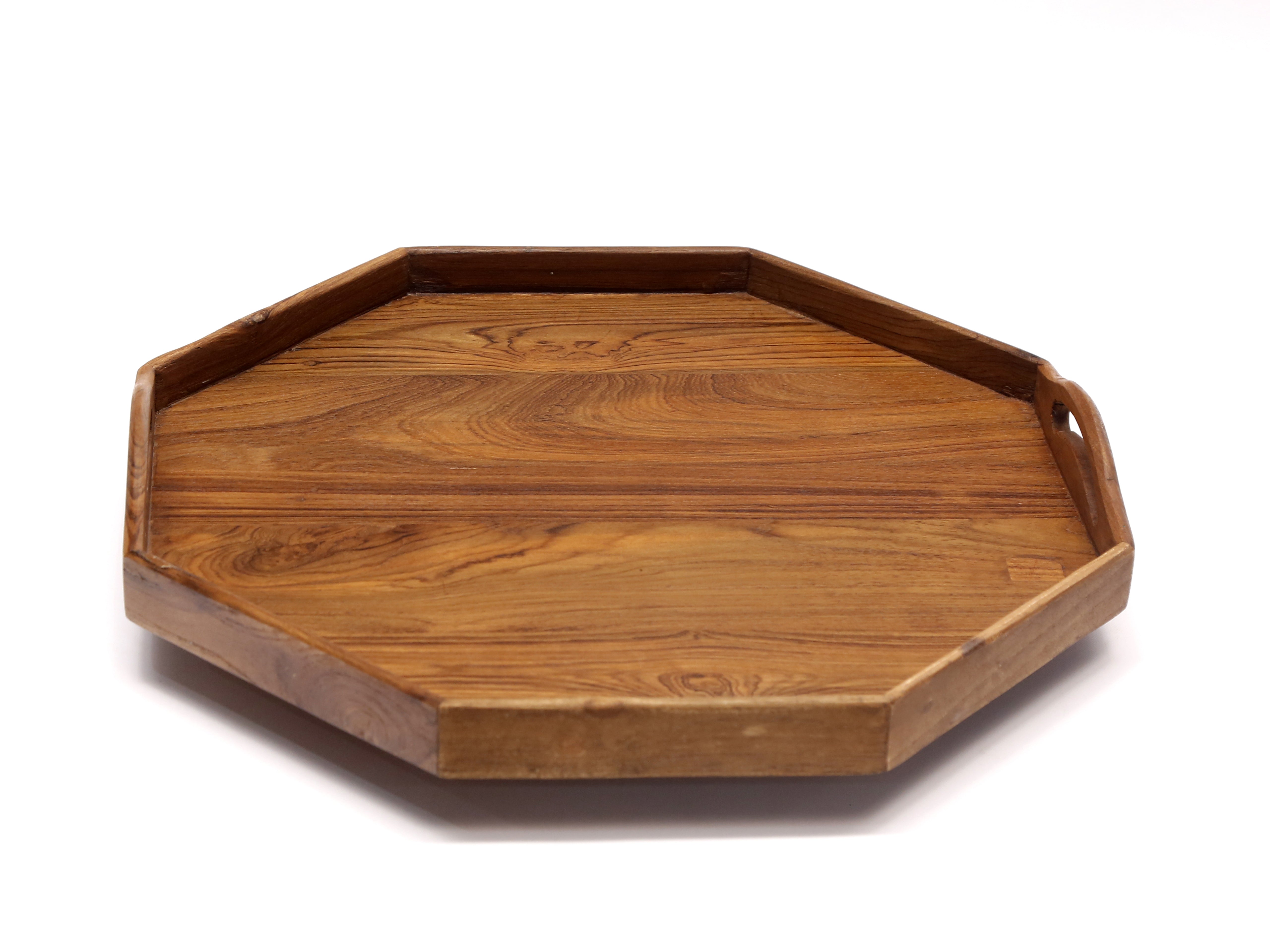 Wooden Octagonal-handle Tray Set Tray