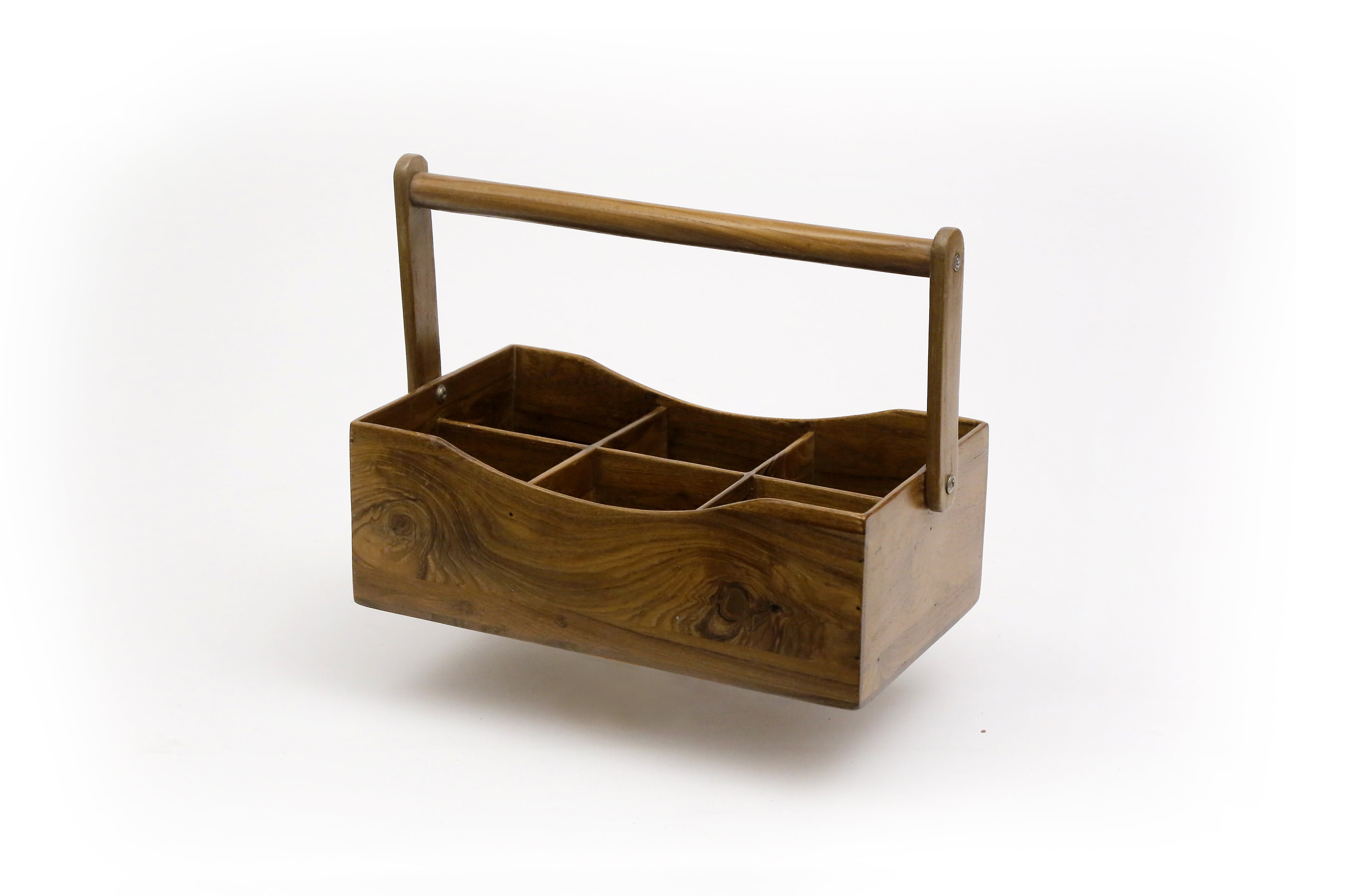 Classic Wooden Condiment Holder Tray