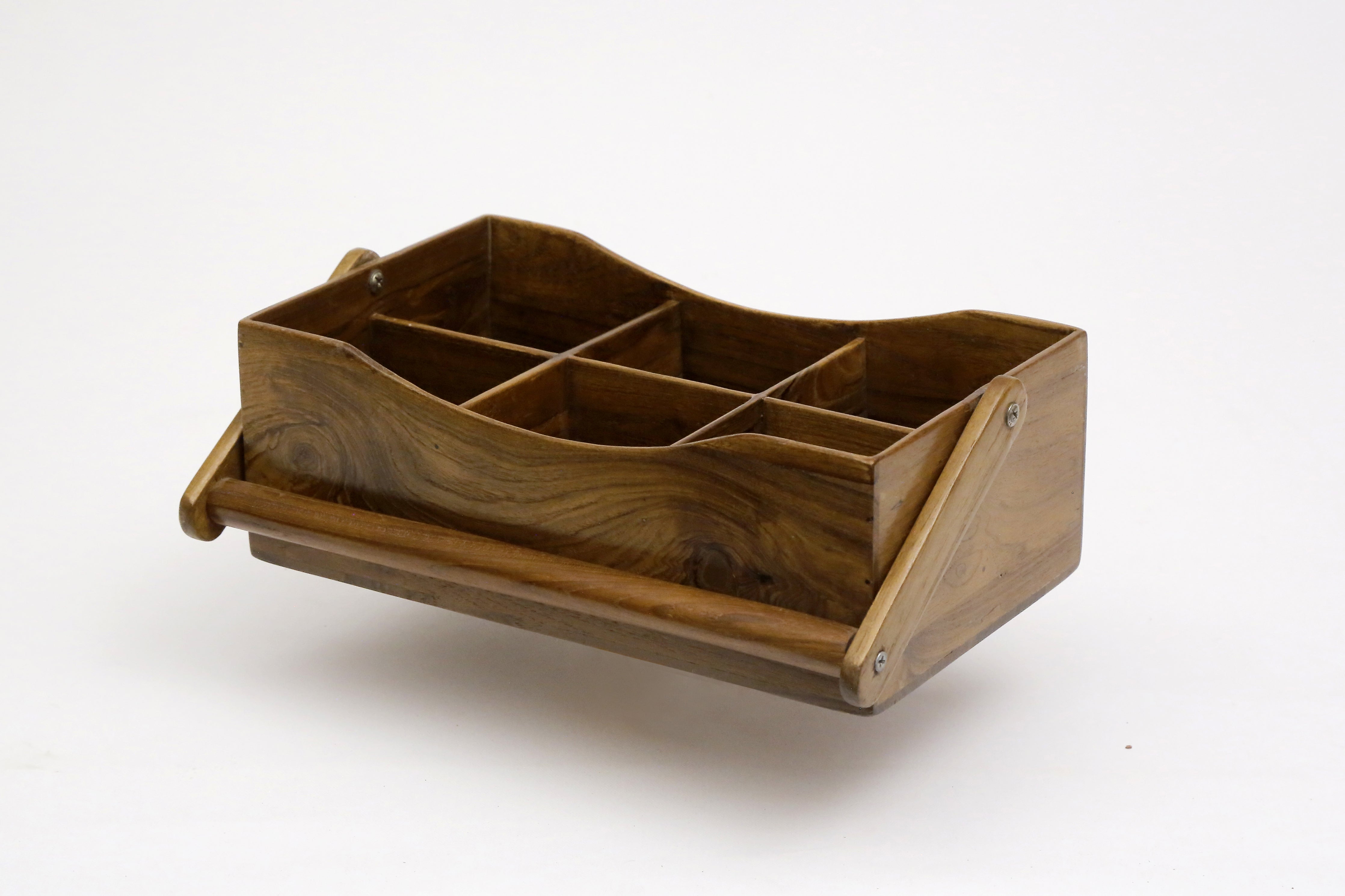 Classic Wooden Condiment Holder Tray