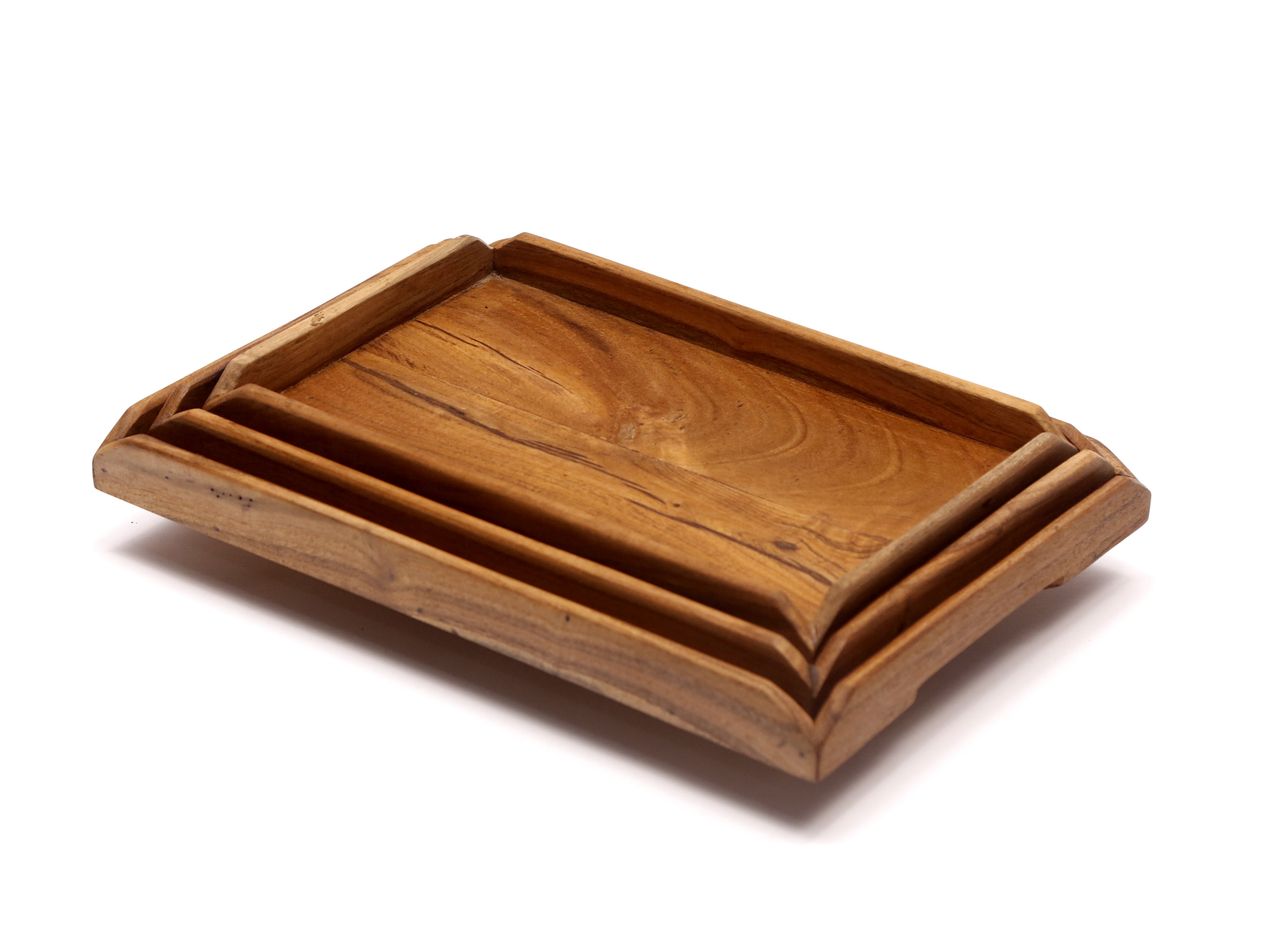 Nicked Border Tray Set Tray