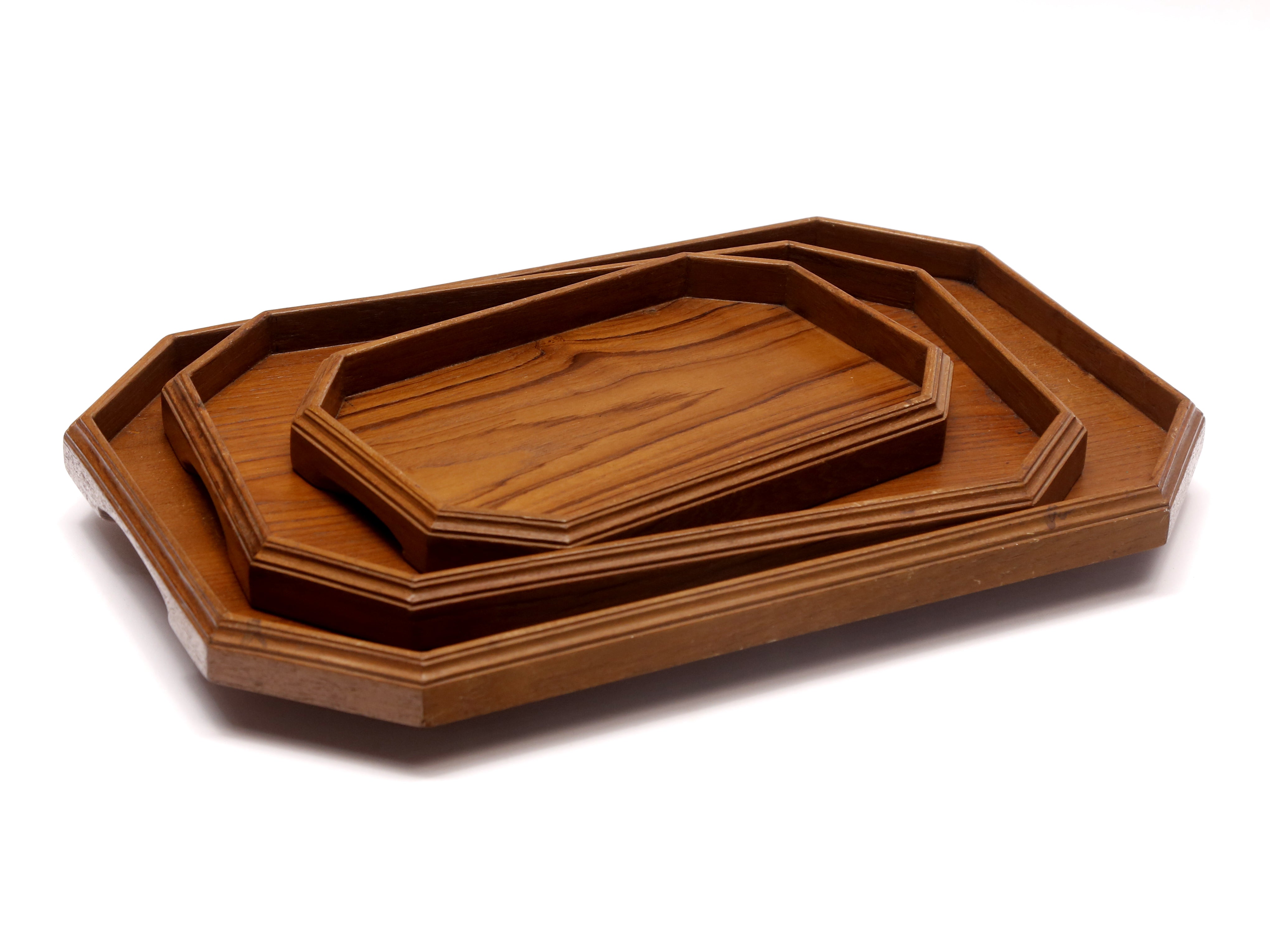 Wooden Octagram Tray Set Tray
