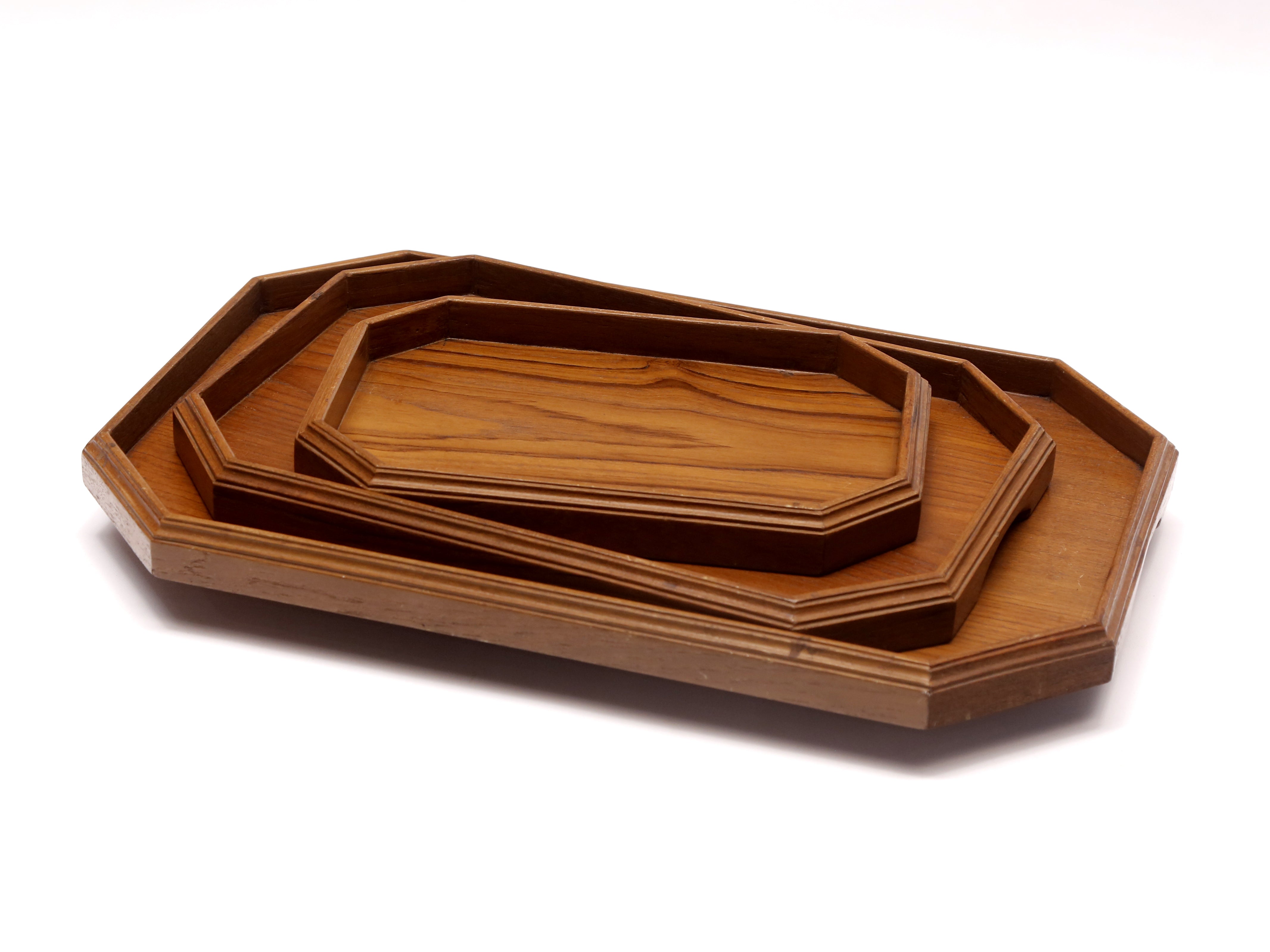 Wooden Octagram Tray Set Tray