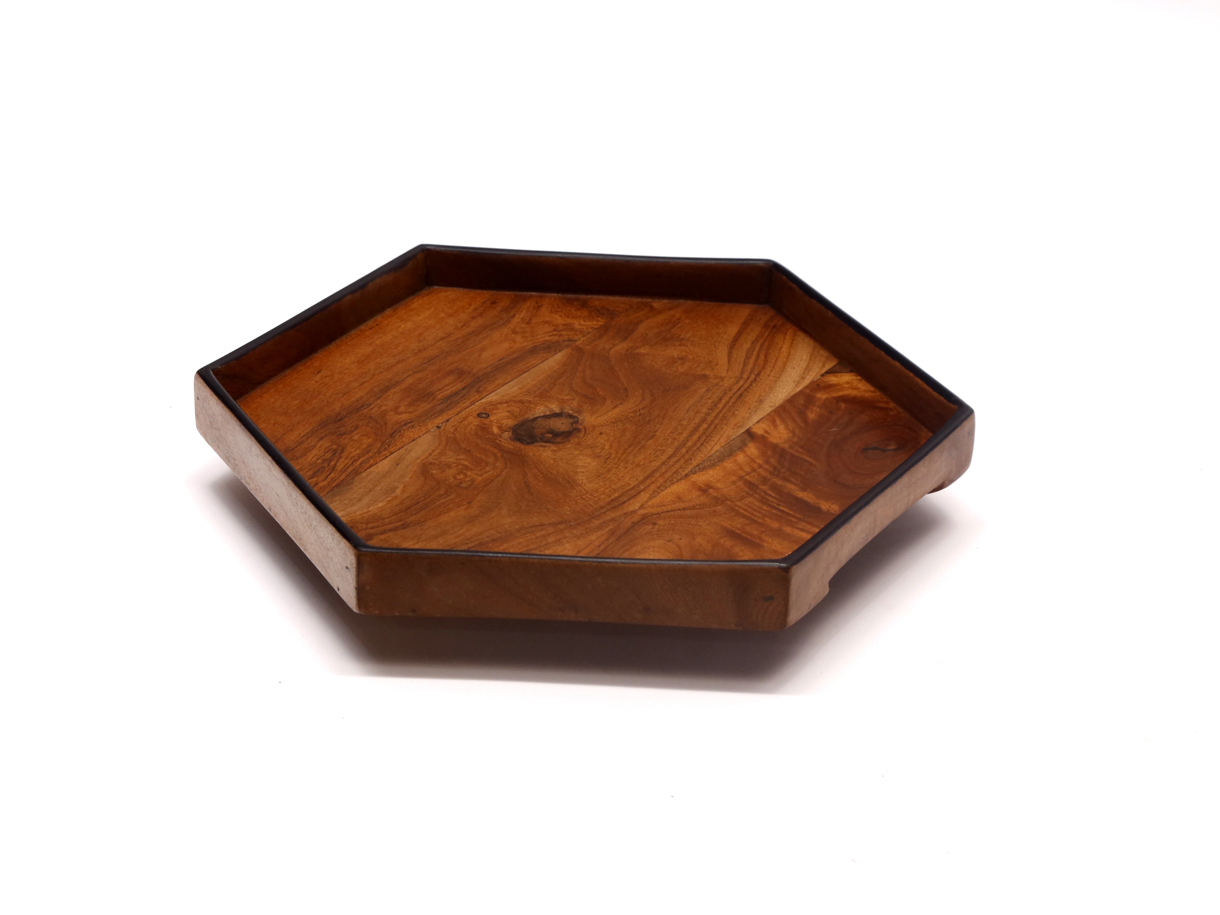 Abstract Shaped Wooden Platter Tray
