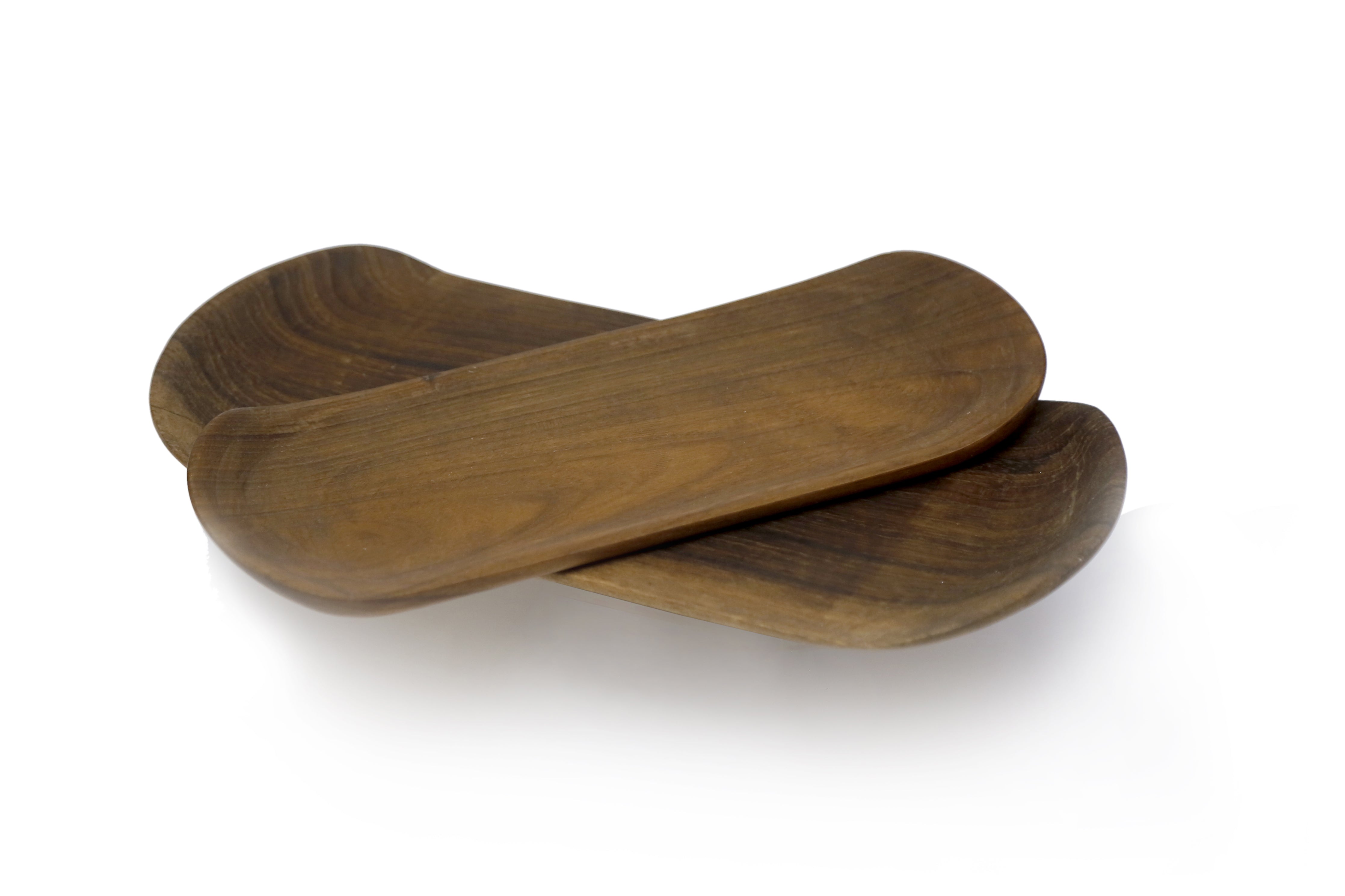 Woden Wave Shaped Platter Platter