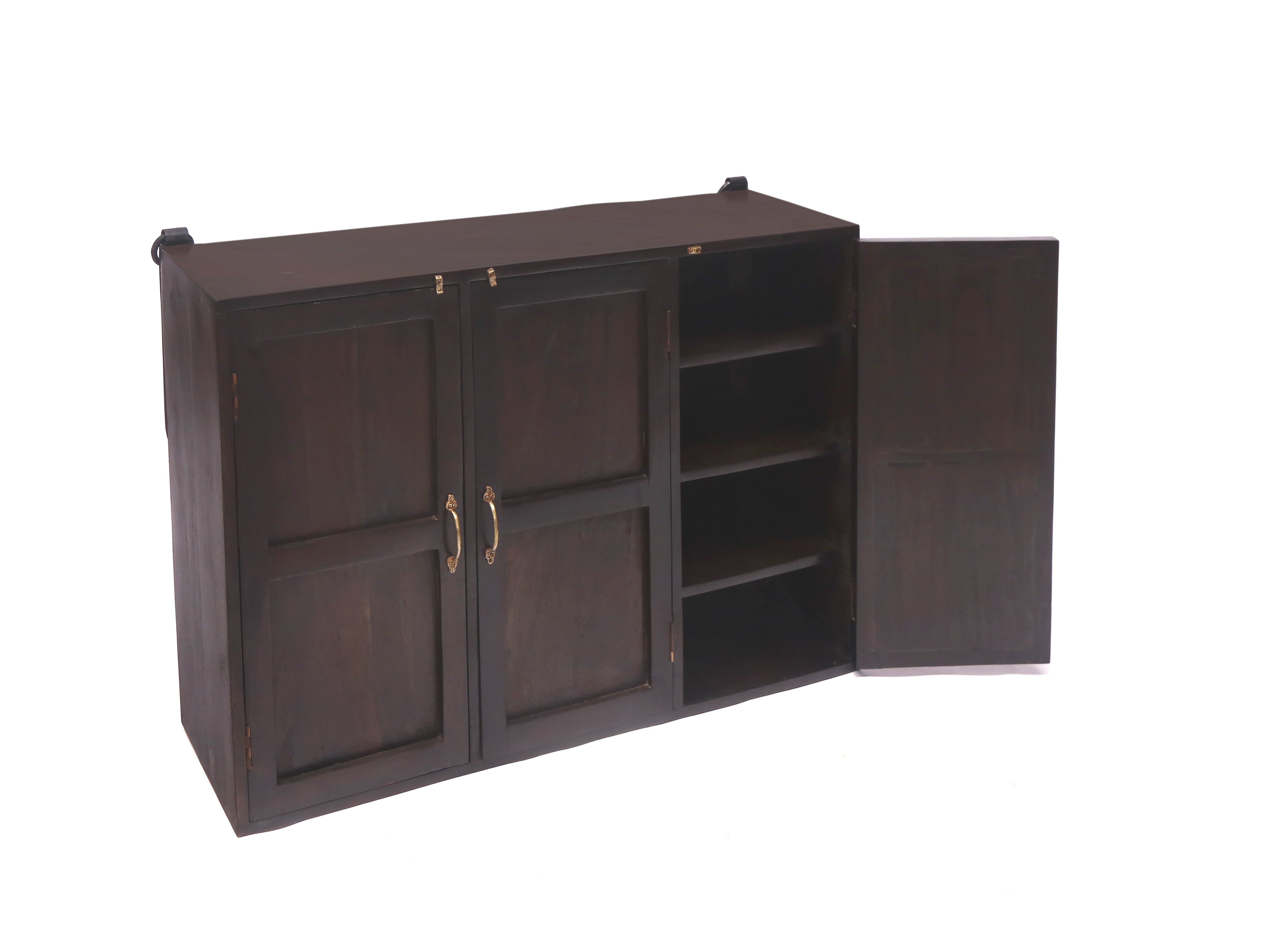 Wide 3 Door Wooden Cabinet Cupboard