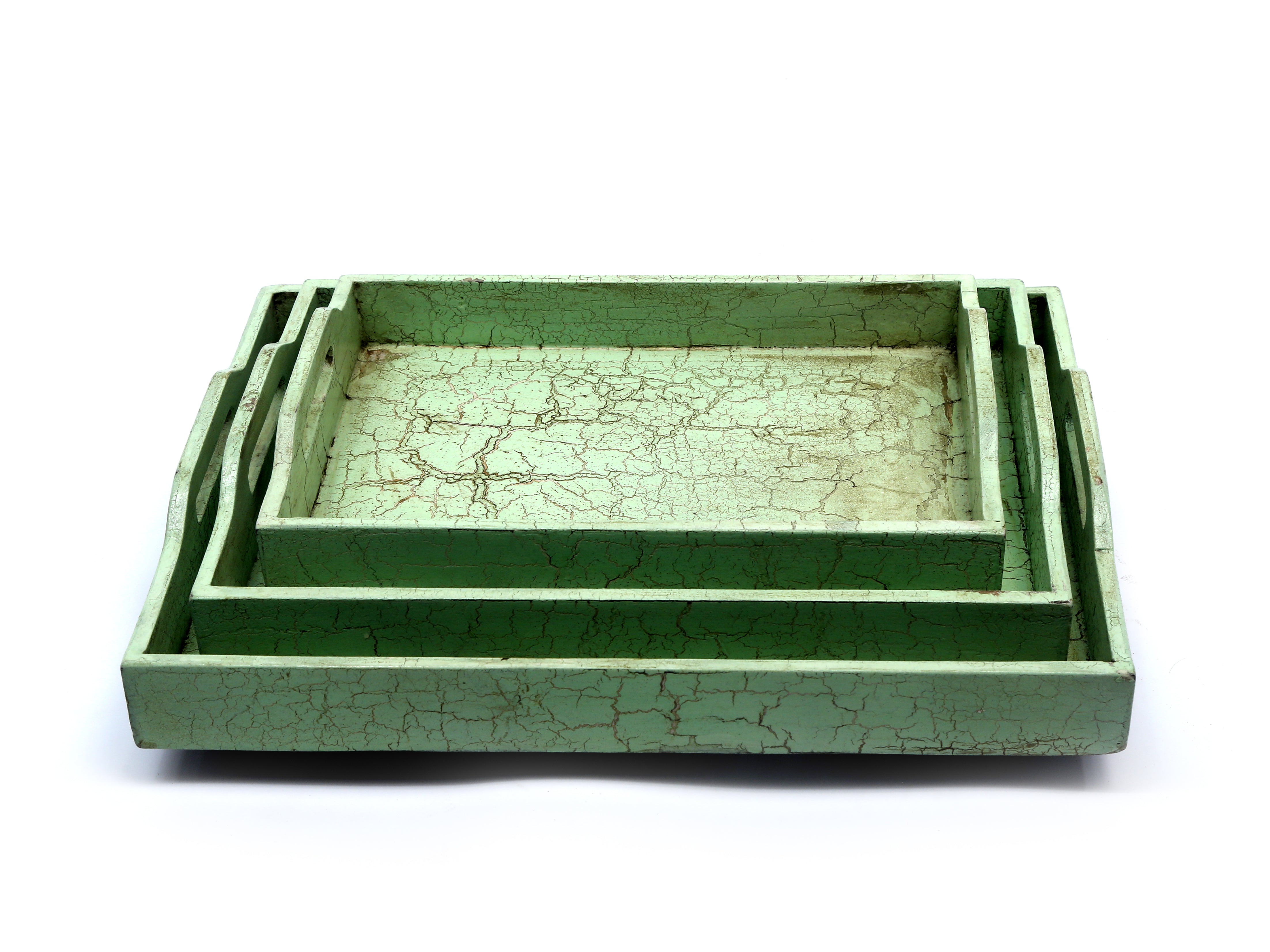 Mint Green Distressed Tray Set Tray