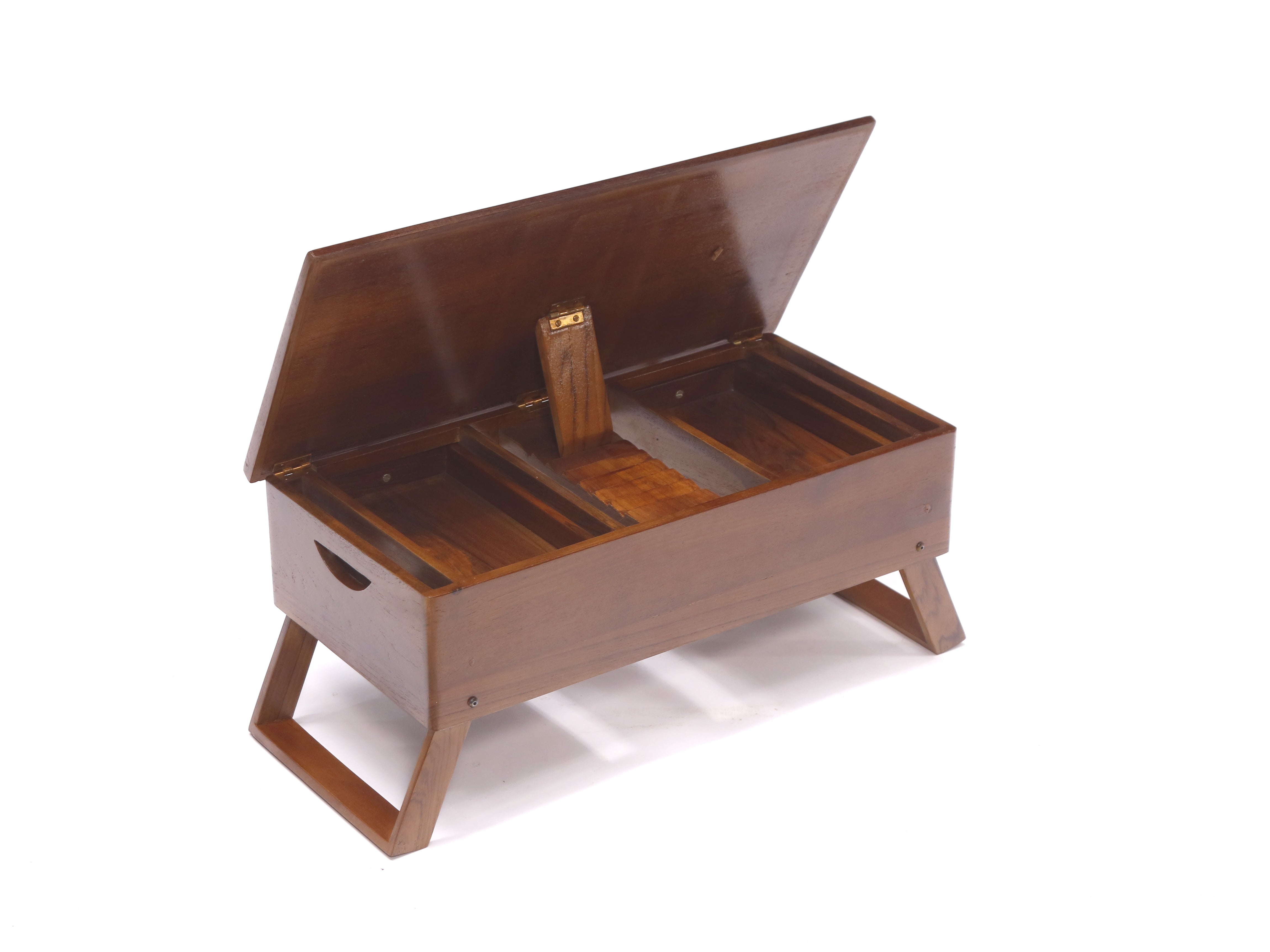 Adjustable Teak Laptop Table Lapdesk