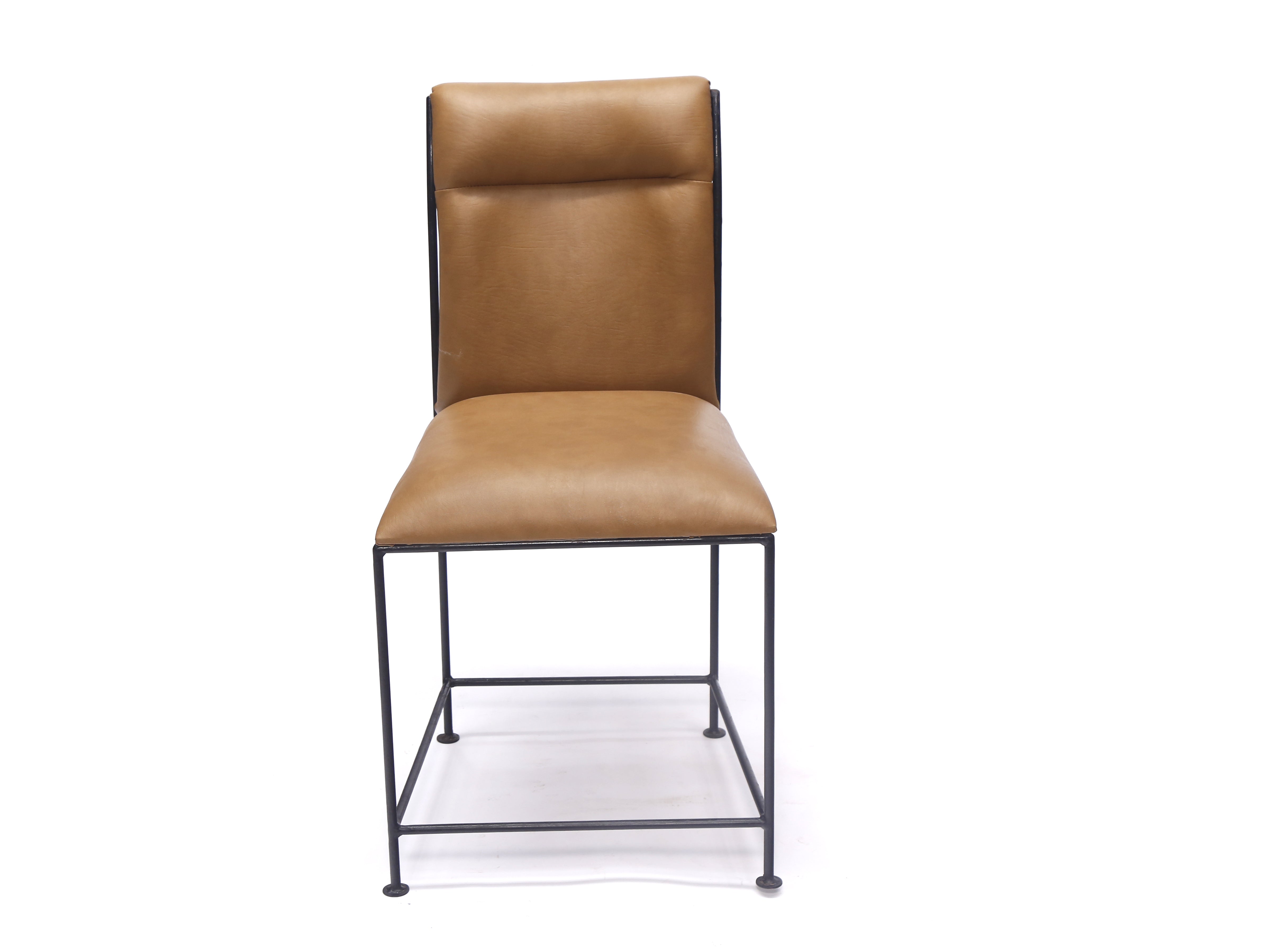 (Set of 2) Wrought Iron Upholstered Chair Dining Chair