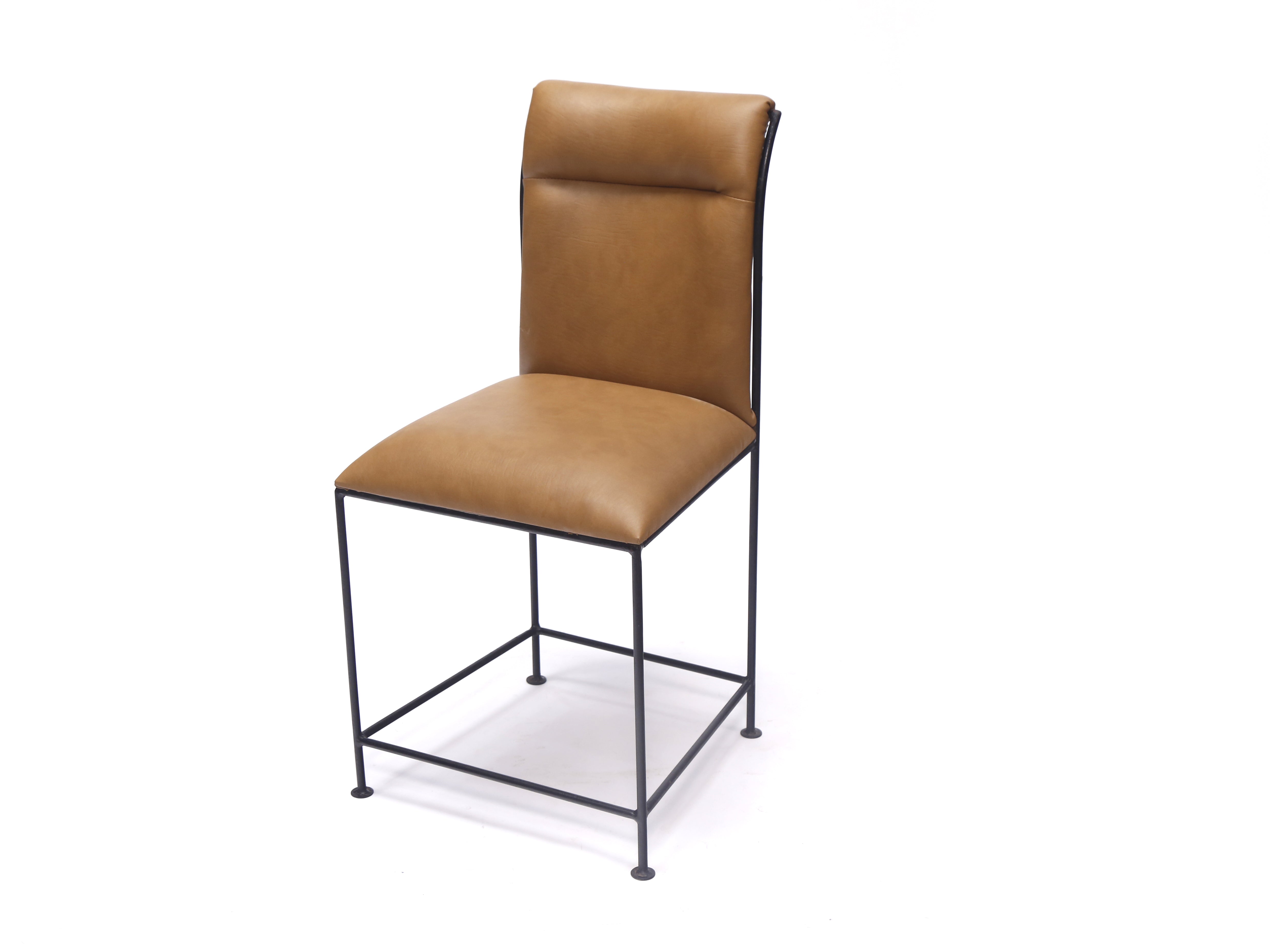 (Set of 2) Wrought Iron Upholstered Chair Dining Chair