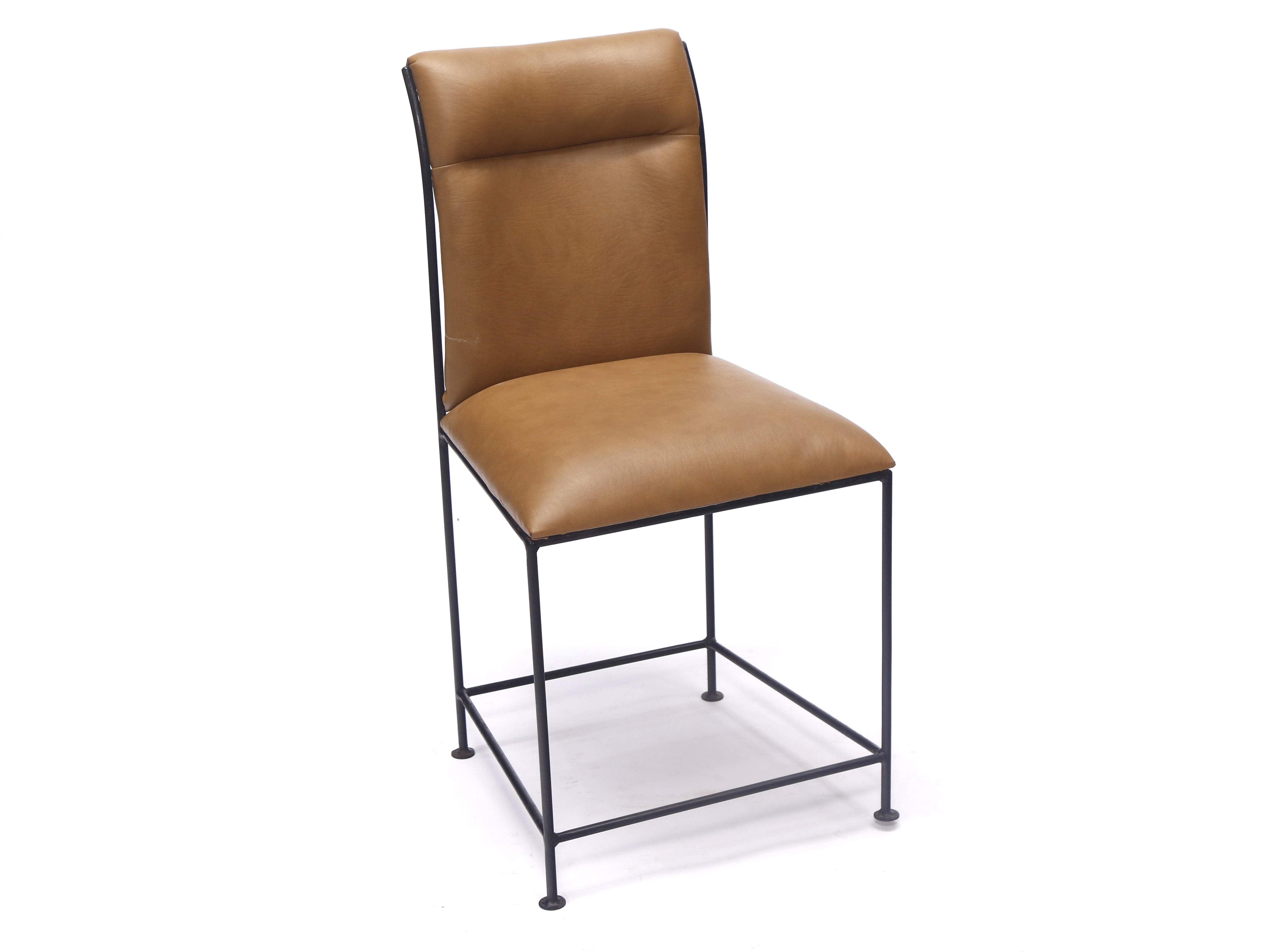 (Set of 2) Wrought Iron Upholstered Chair Dining Chair