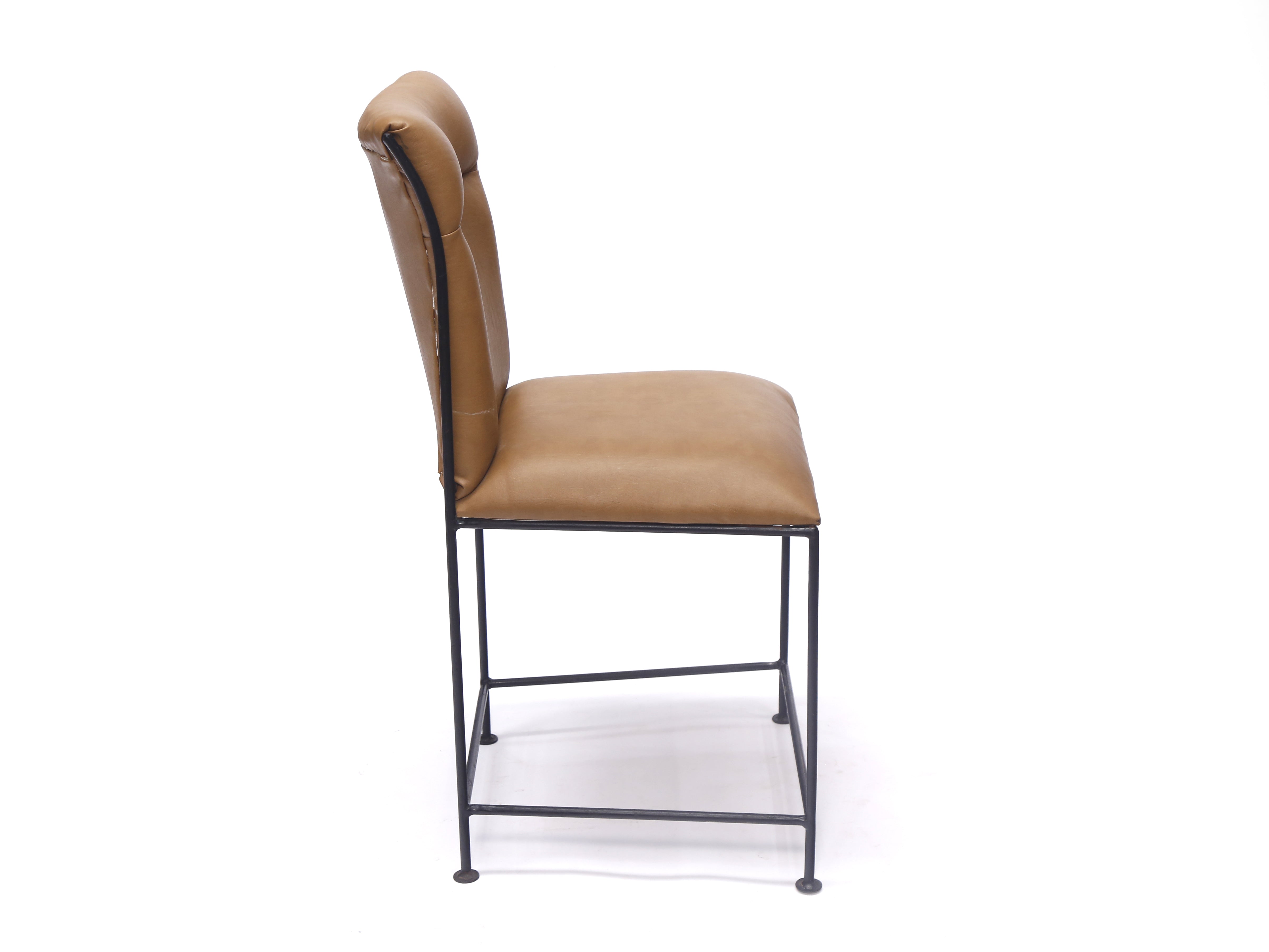 (Set of 2) Wrought Iron Upholstered Chair Dining Chair