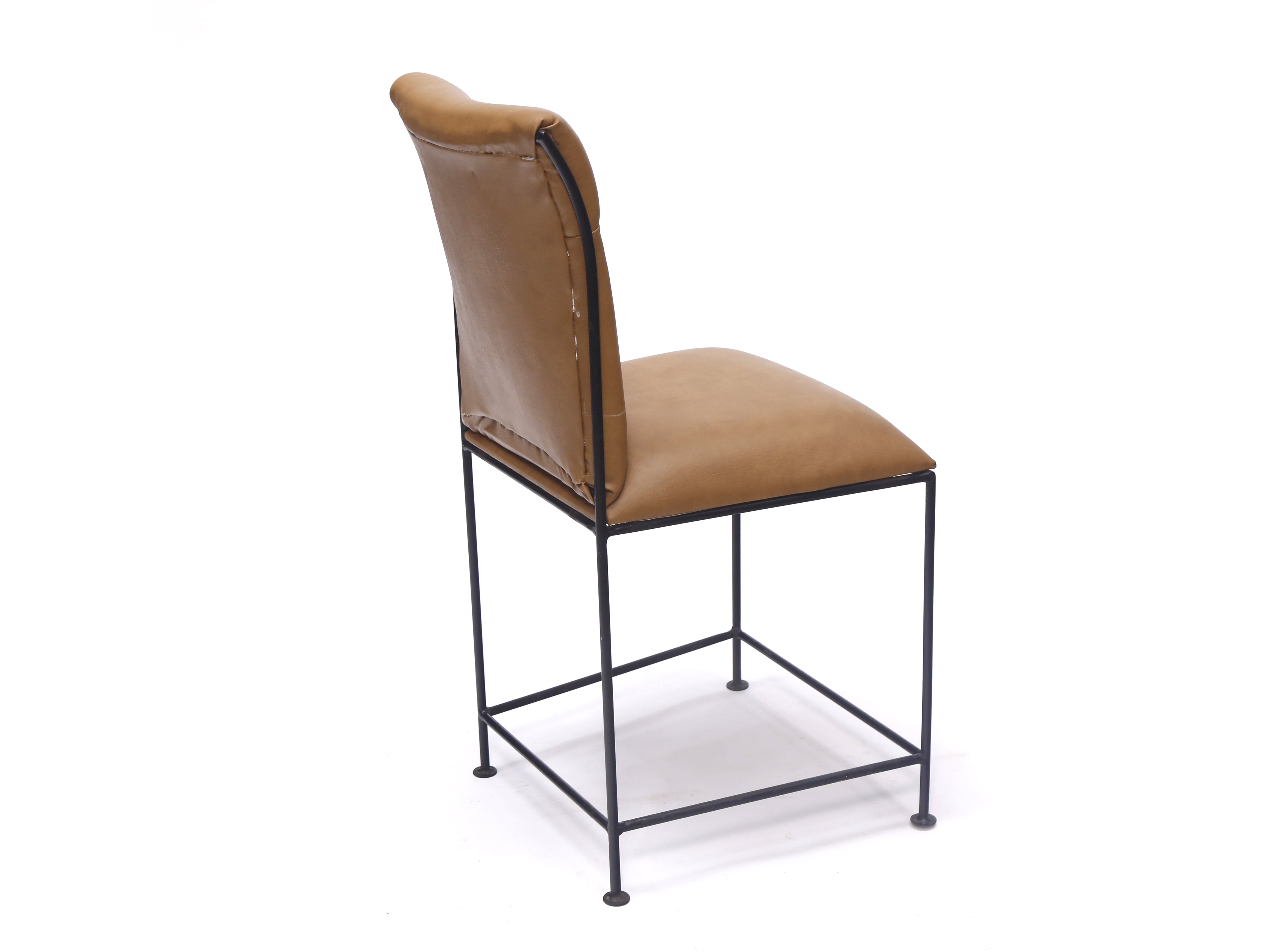 (Set of 2) Wrought Iron Upholstered Chair Dining Chair