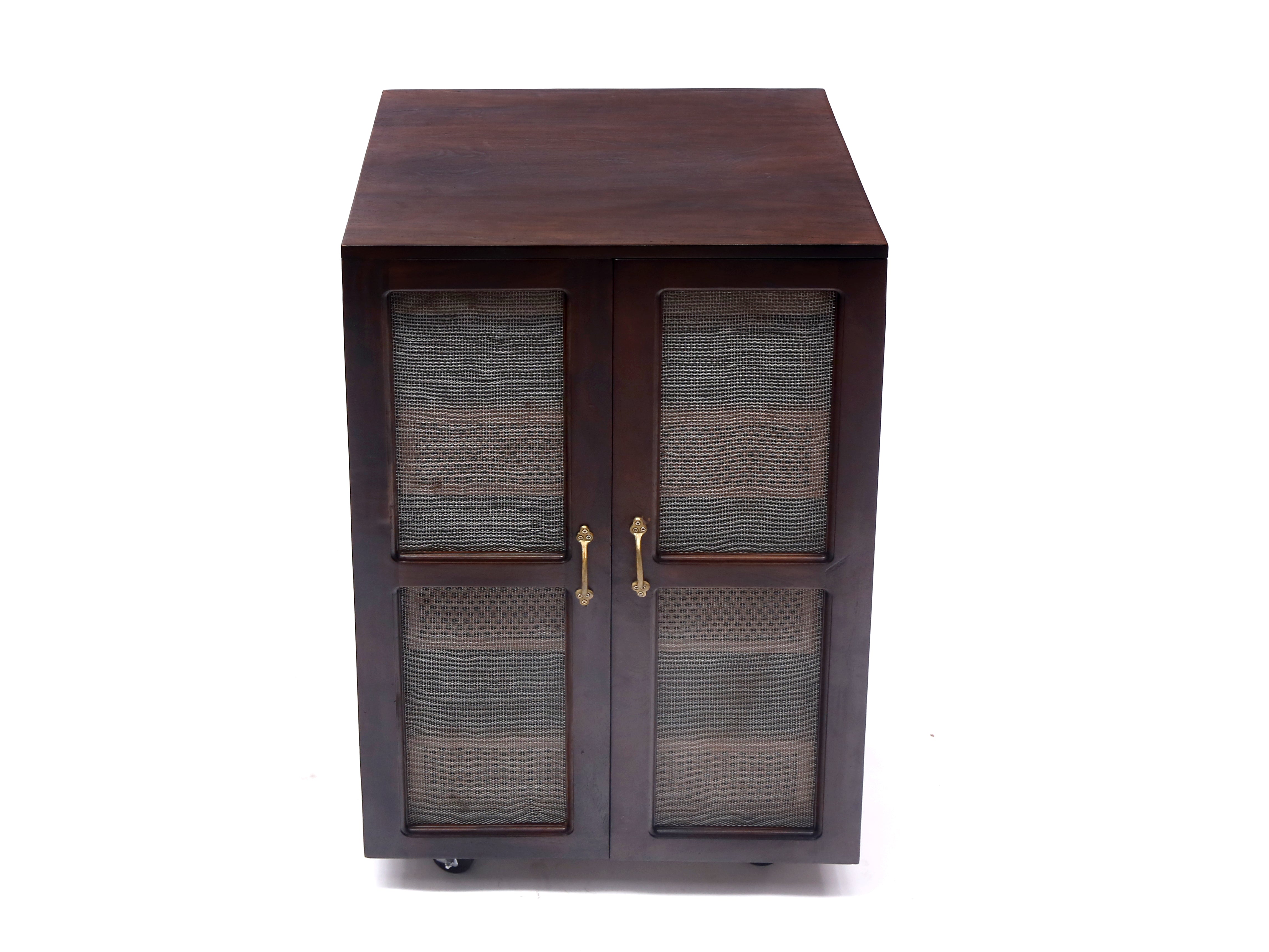 Wooden-Framed Fruit Basket Cupboard Fruit & Vegetable Cabinet