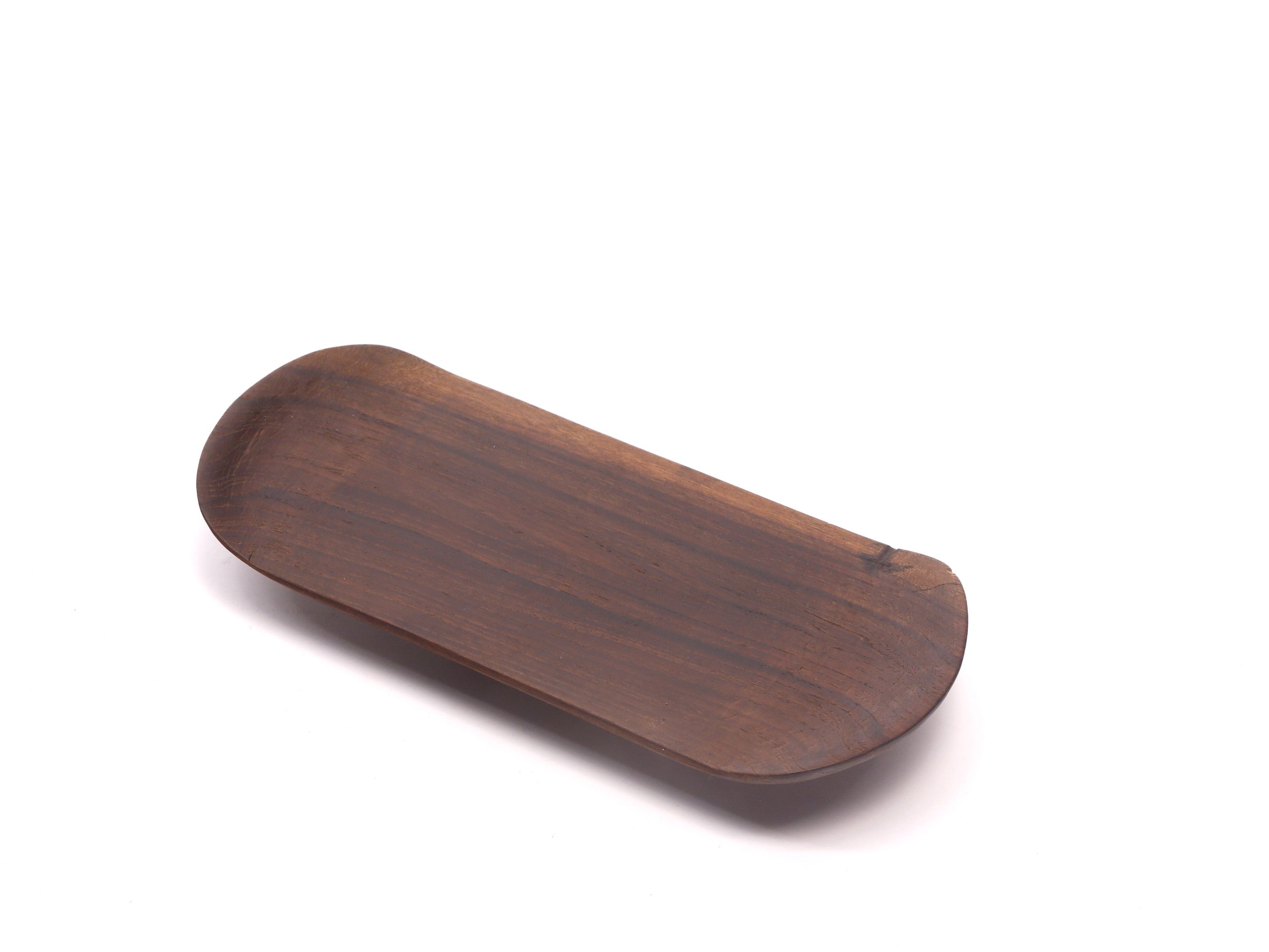 Side Tilted Platter Dark Brown Platter