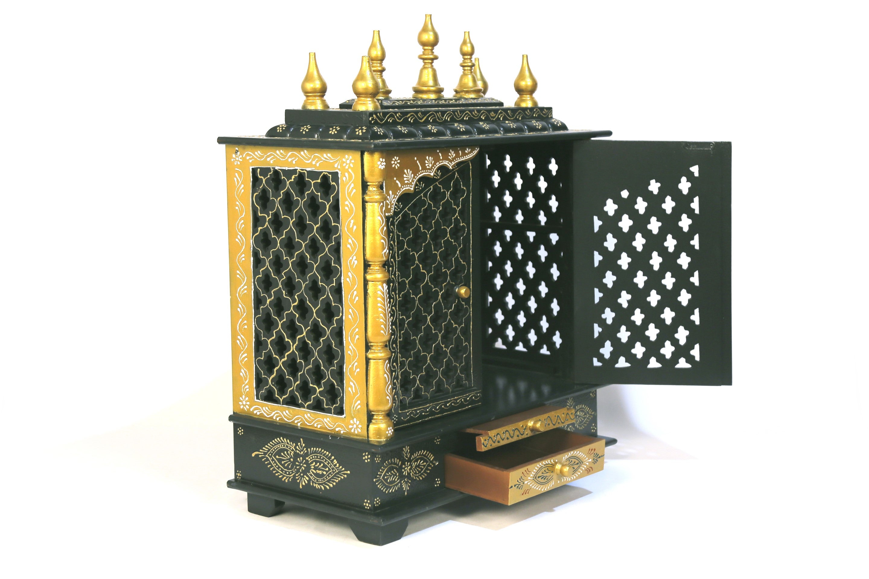 Artistic Temple in Teal Gold Temple