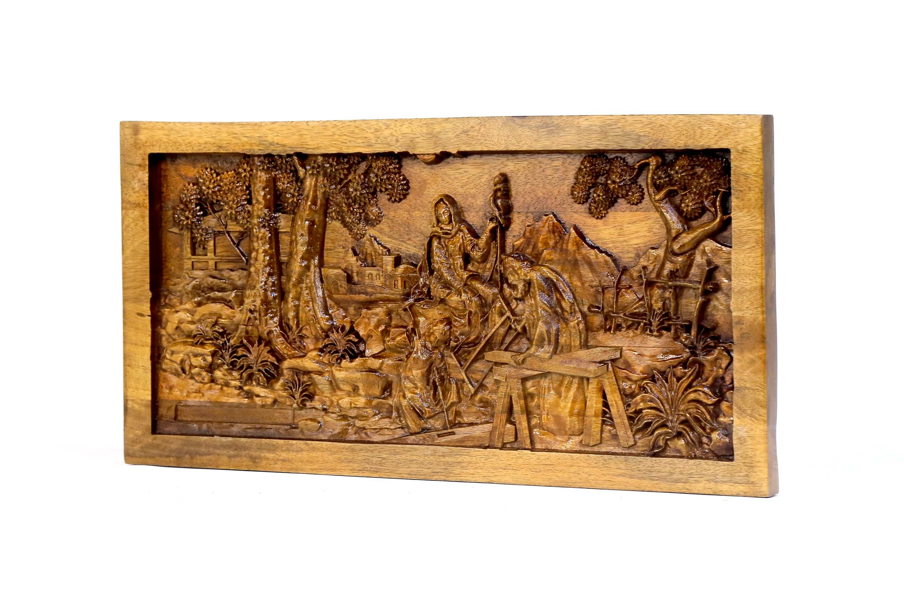 Village Scene Wooden Wall Art Wall Decor