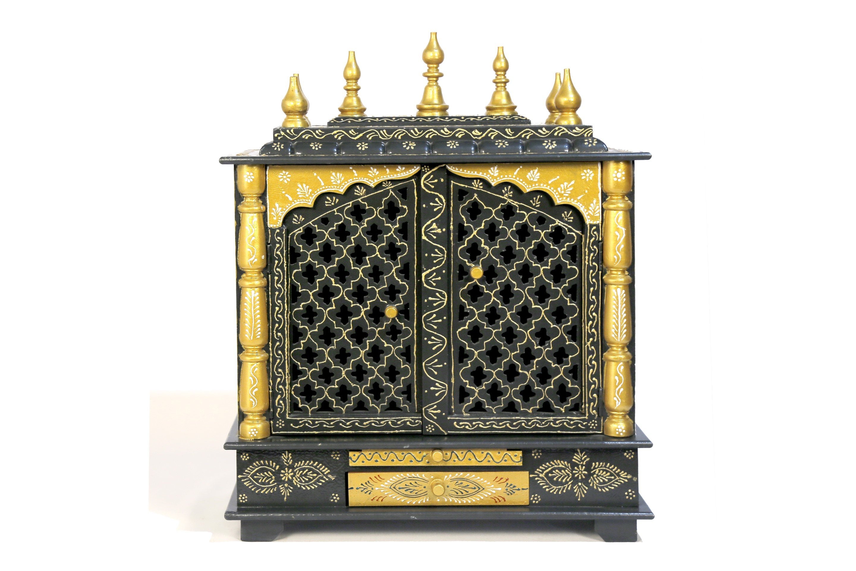 Artistic Temple in Teal Gold Temple