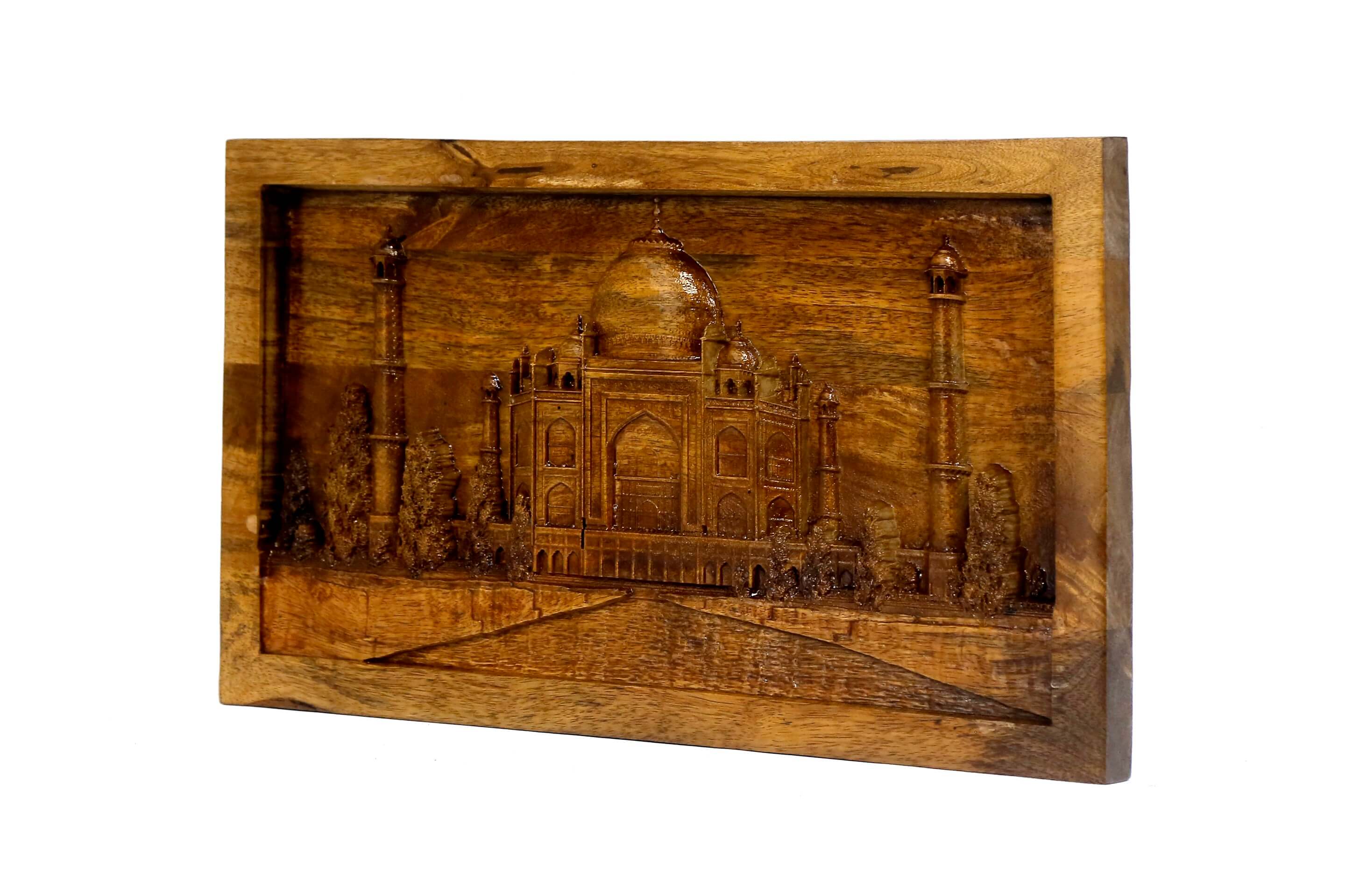 Taj Mahal Wooden Frame Artwork Wall Decor