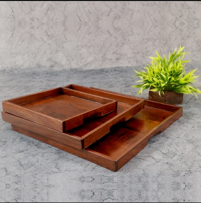 Serve in Style with a Traditional Wooden Tray