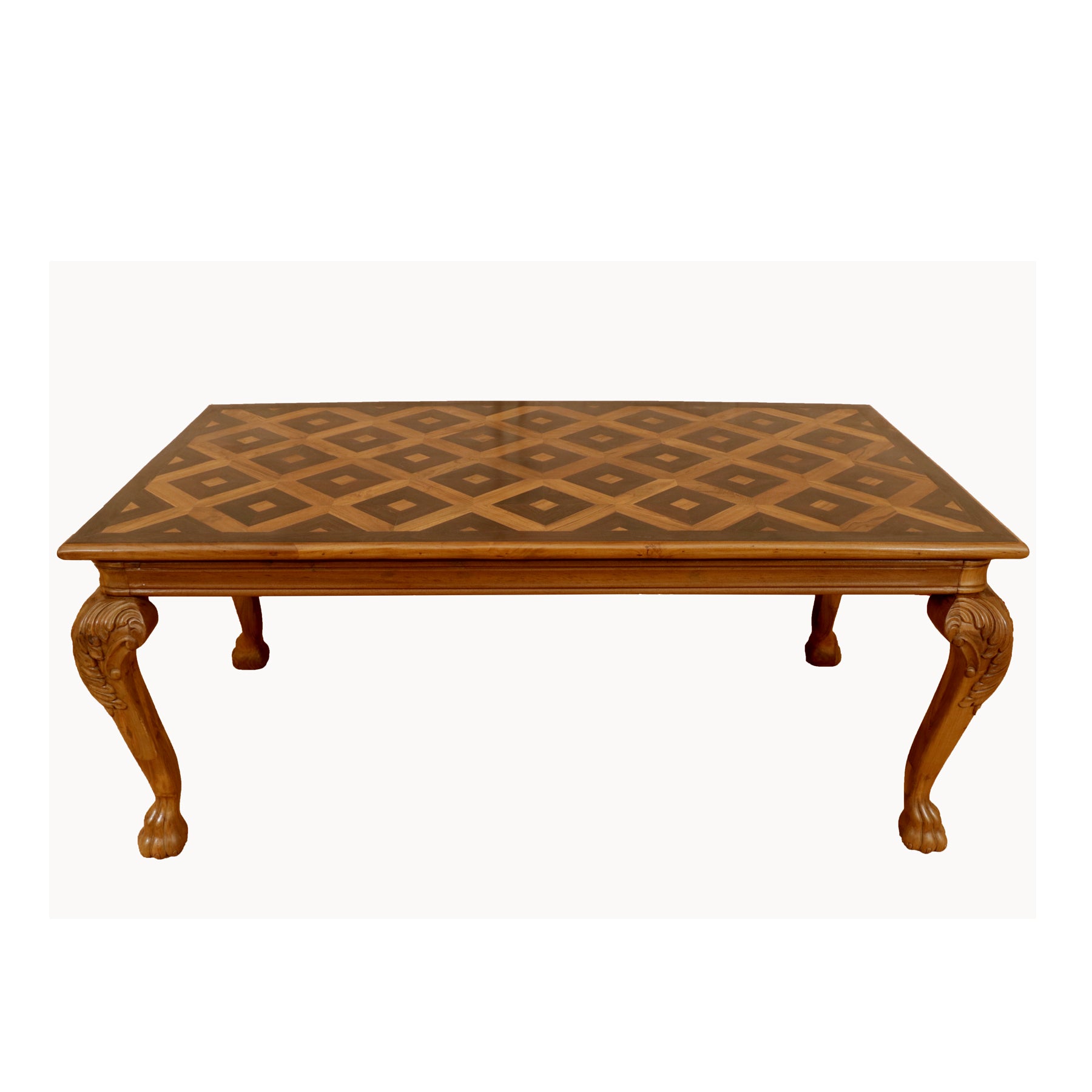 Teak Wood Inlay design Large Dinning Table Dining Table