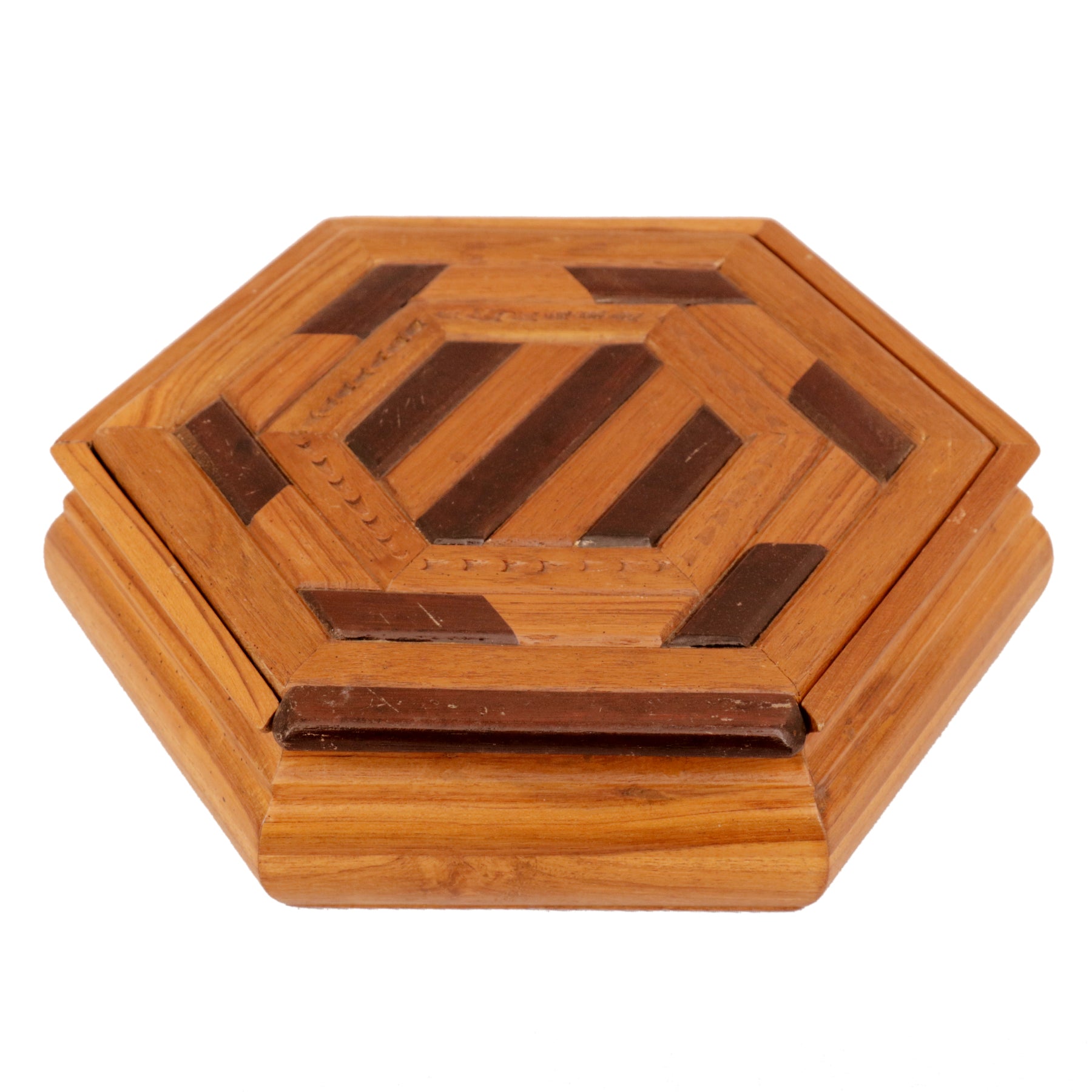 Peekaboo Striped Box Wooden Box