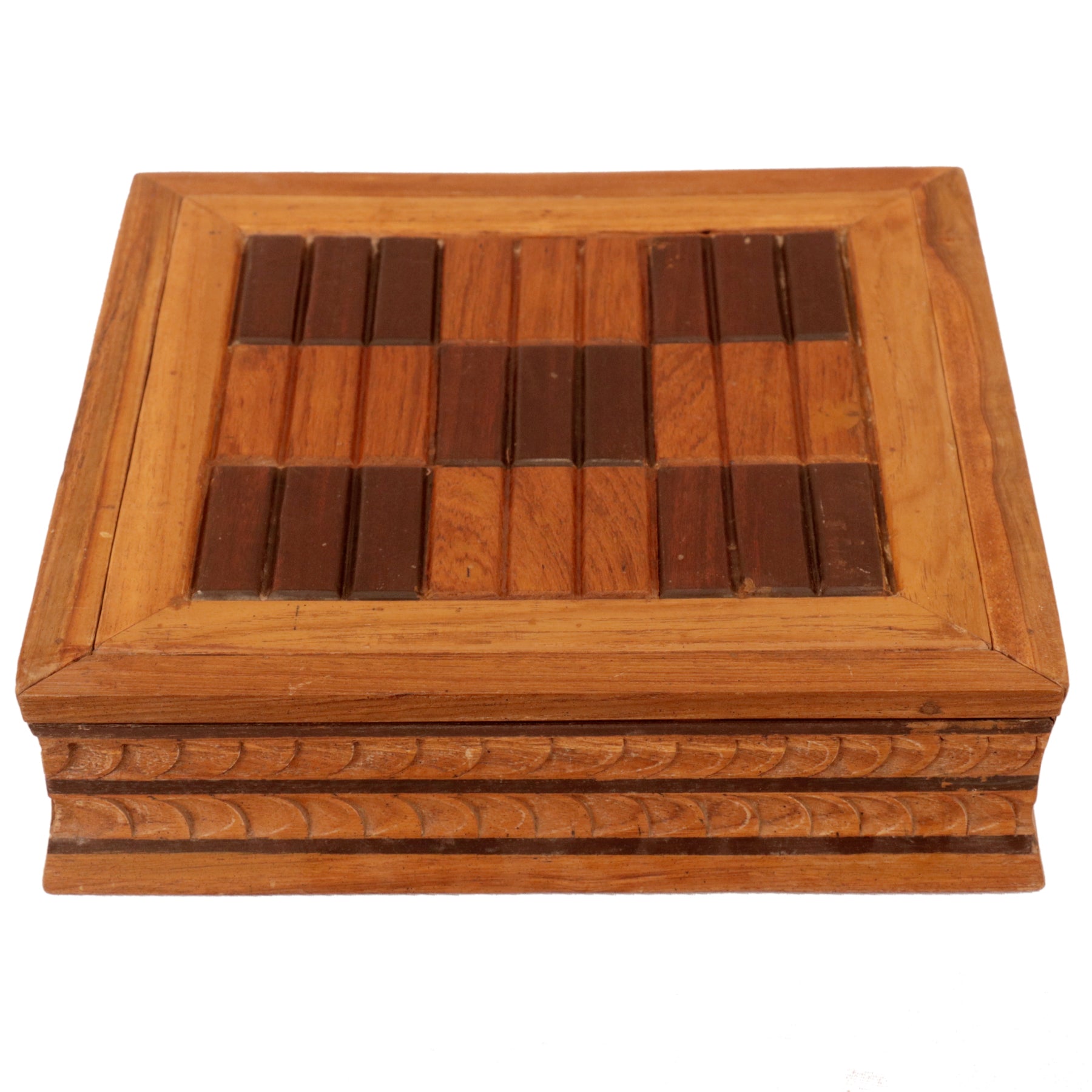 Square Pattern Box Wooden Box
