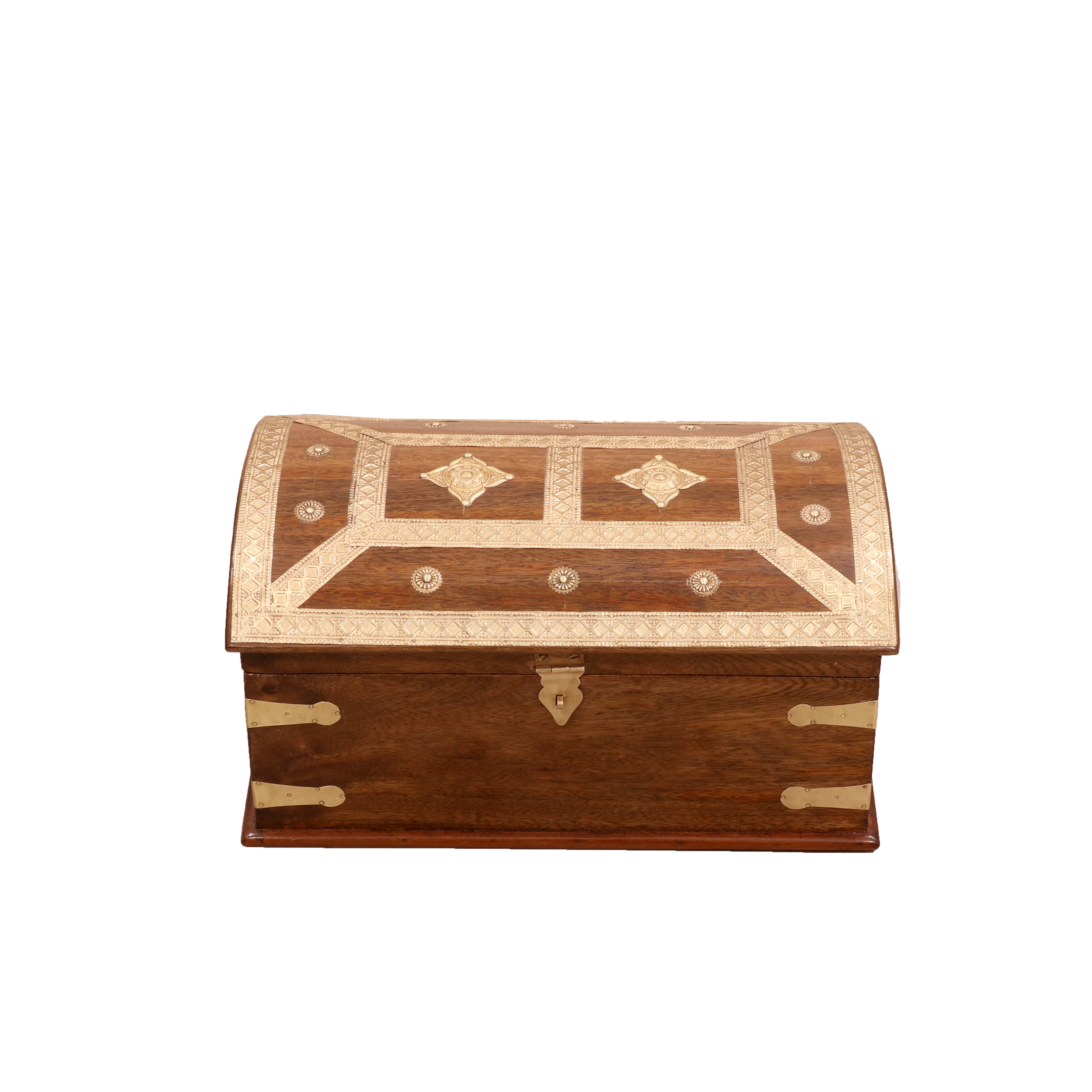 Quantum Style Handmade Brass Fitted Elegant Wooden Jewelry Box Wooden Box