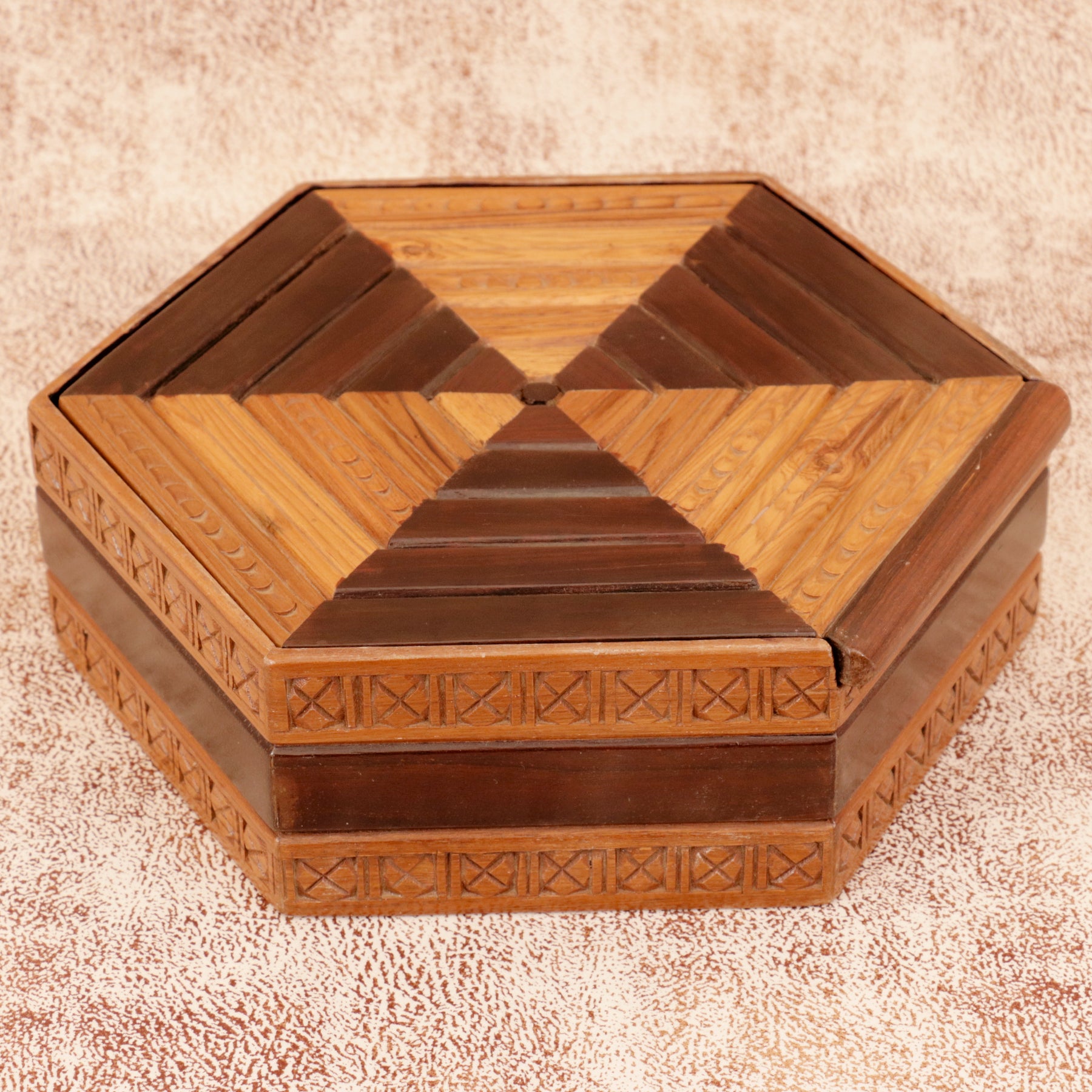 Roomy Fan Box Wooden Box
