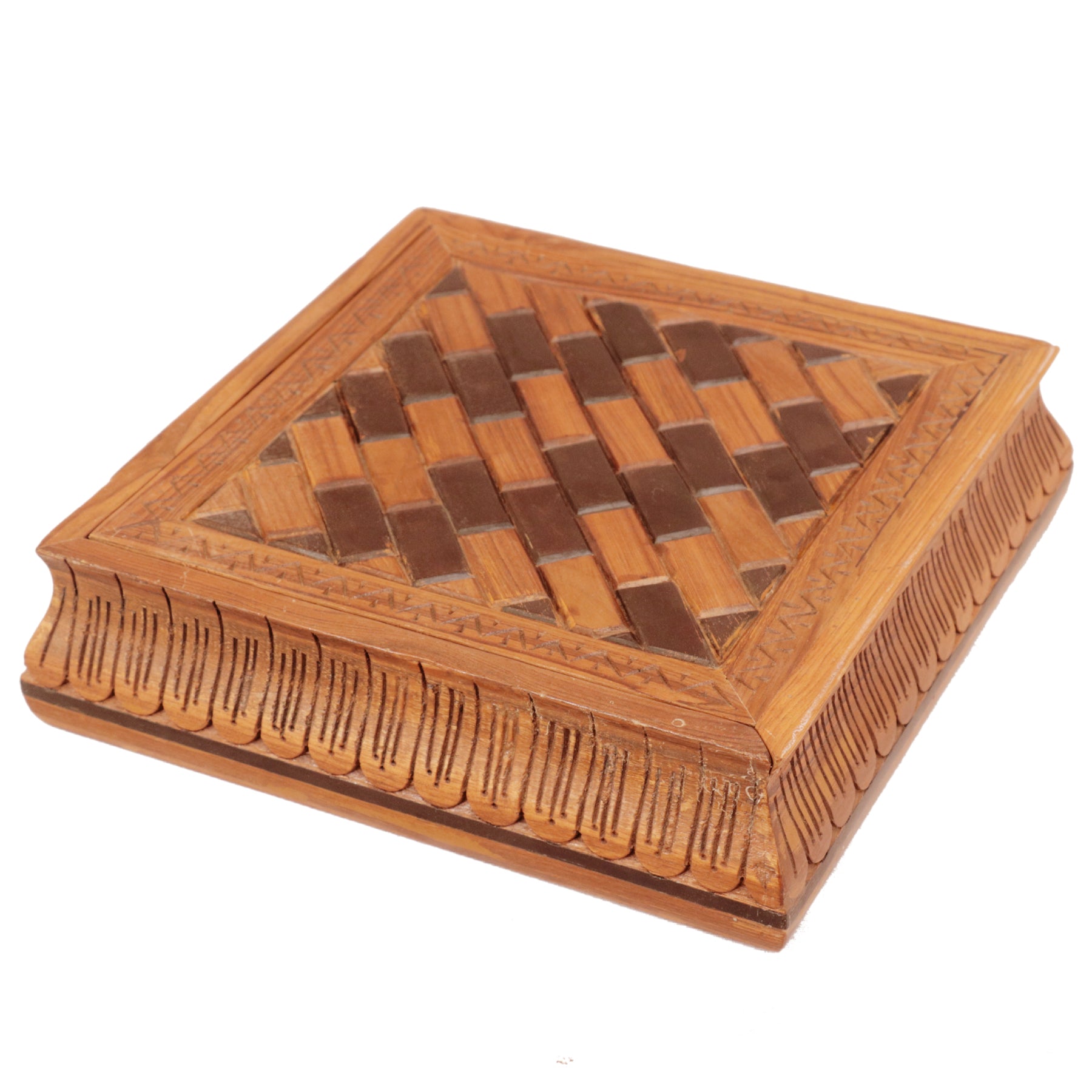 Checkered Tile Box Wooden Box