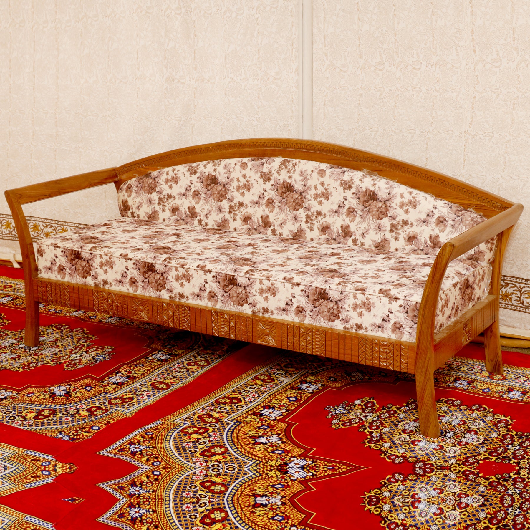 Wooden Traditional simple teak 3 Seater Sofa Sofa