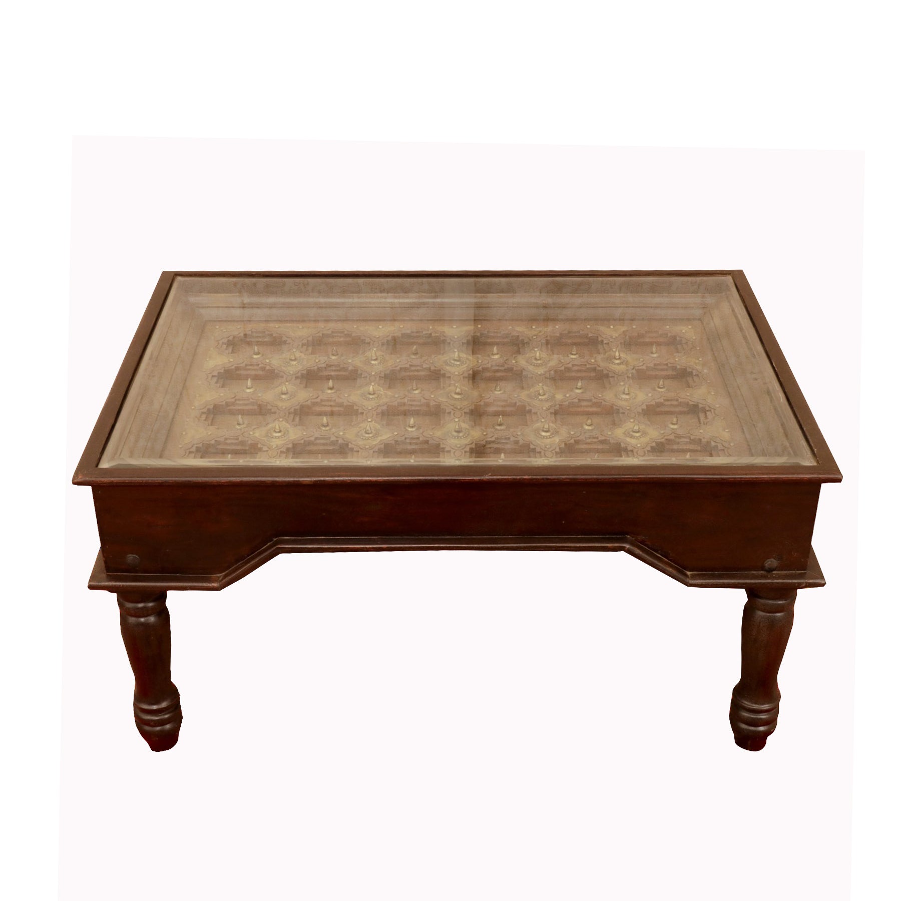 Brass Fitting Wooden Coffee Table Coffee Table