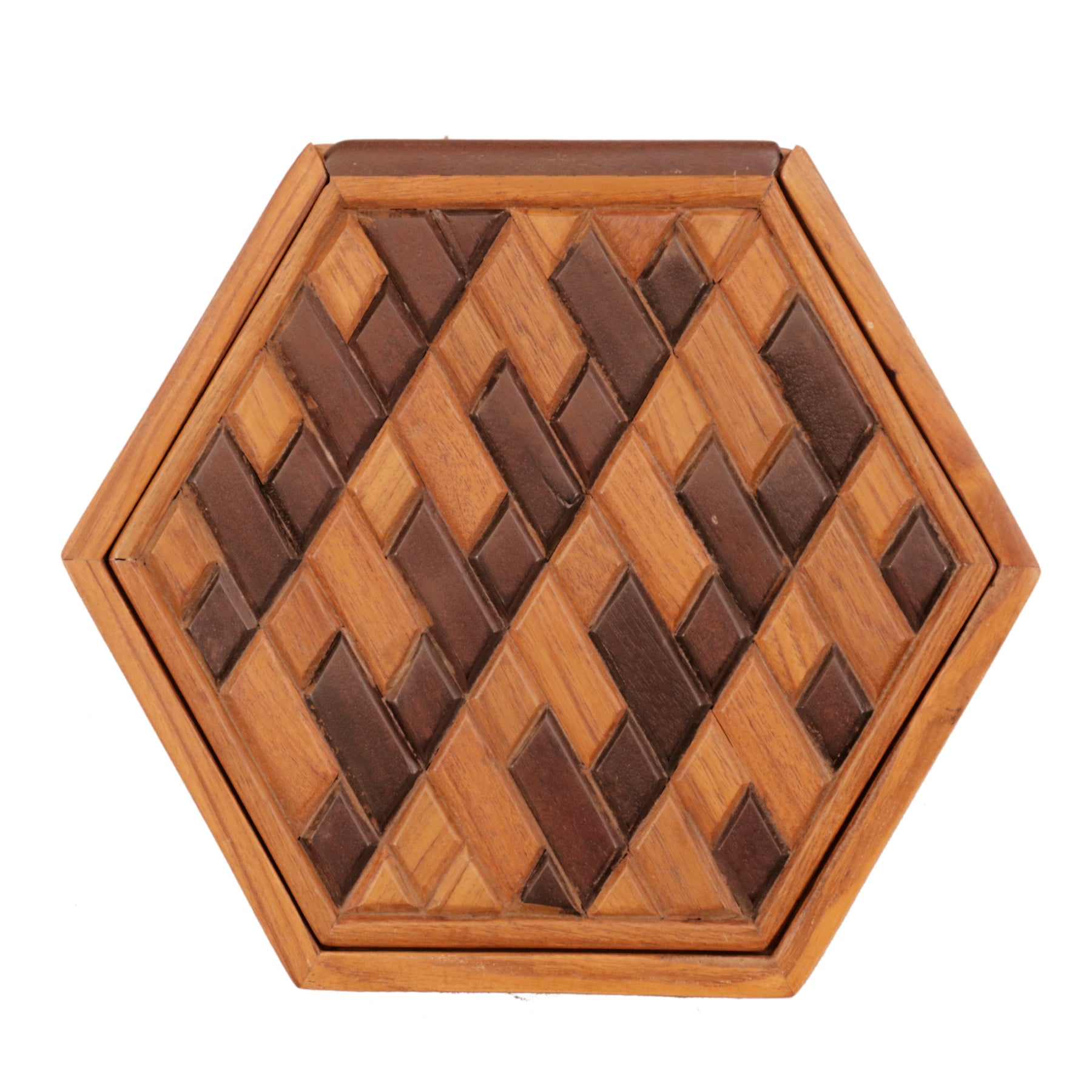 Checkered Branch Box Wooden Box