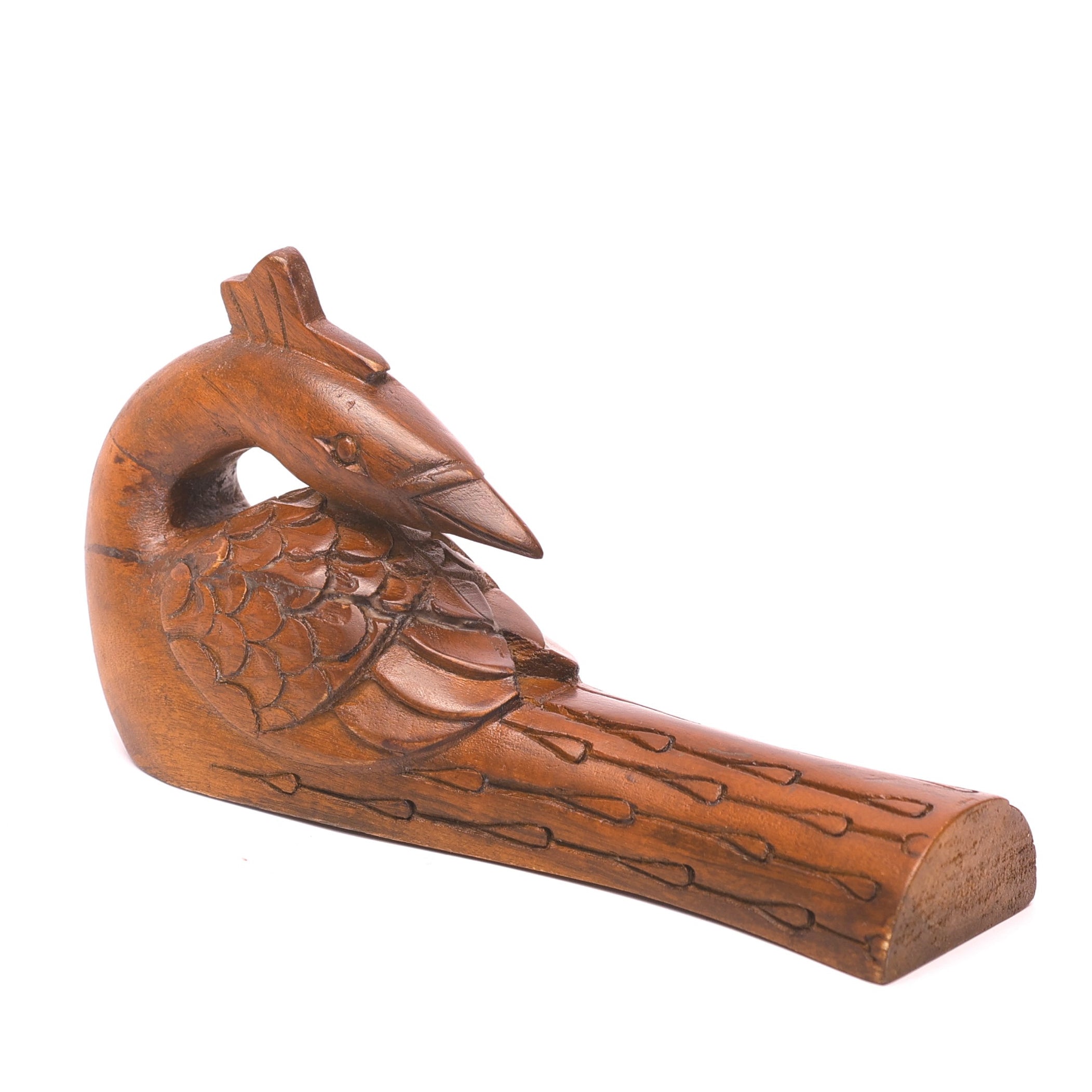 Wooden Sleeping Bird Animal Figurine
